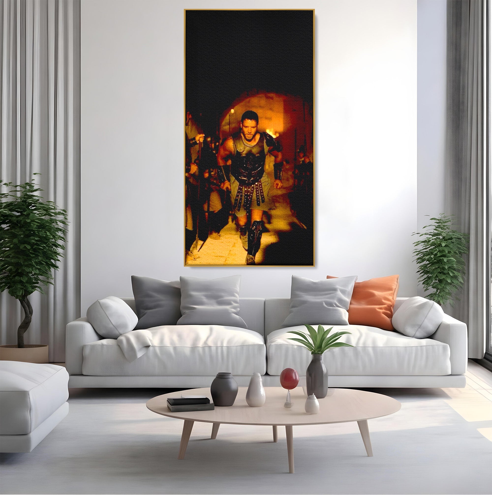 Tablou Canvas Premium LuxCanva® PI1251, Gladiatorul Curajos, Arena, Istoric, Curaj, Razboinic, Dormitor, Living, Culori Vibrante