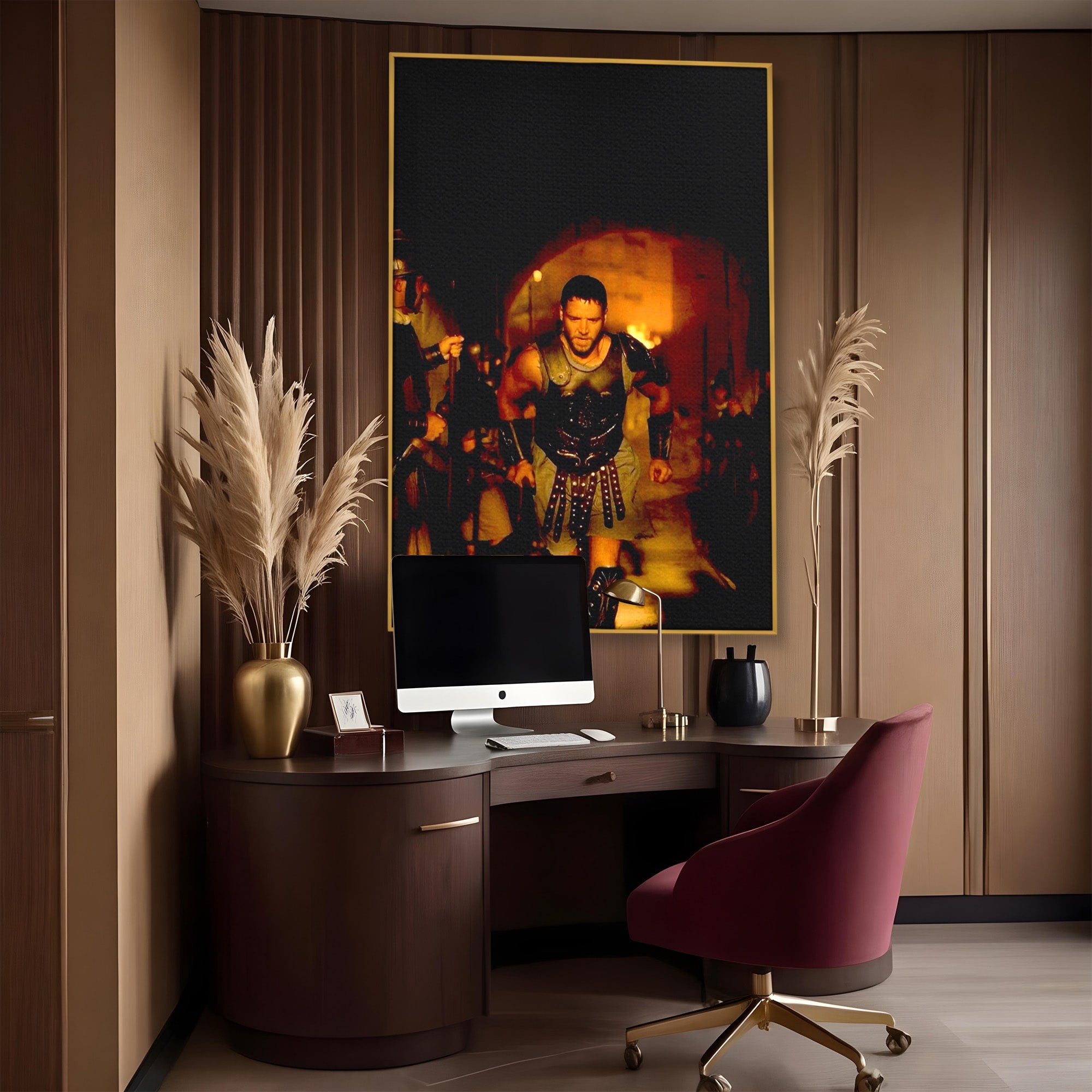 Tablou Canvas Premium LuxCanva® PI1251, Gladiatorul Curajos, Arena, Istoric, Curaj, Razboinic, Dormitor, Living, Culori Vibrante