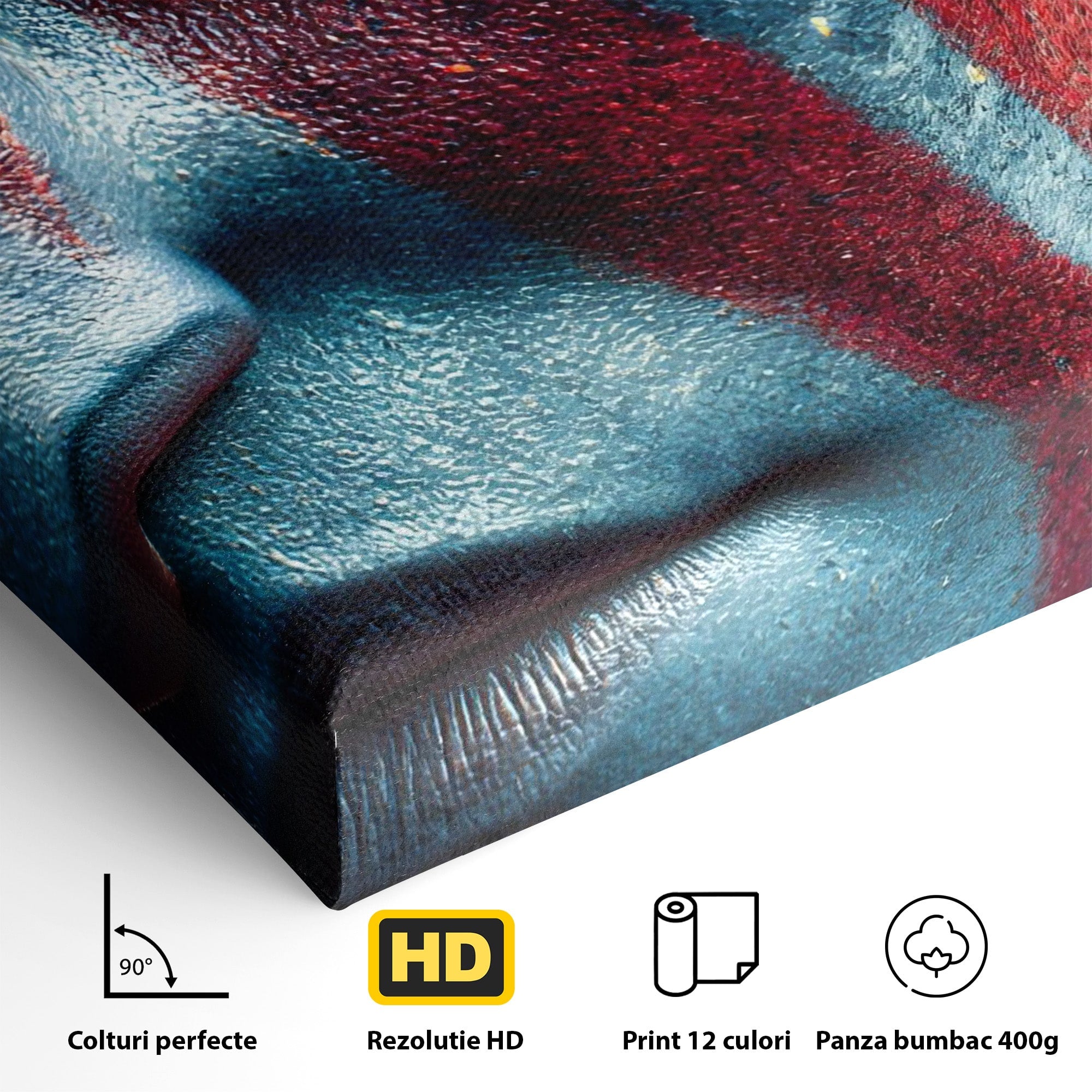 Tablou Canvas Premium LuxCanva® PI1252, Chipul Razboinicei, Portret, Fantezie, Neytiri, Detalii, Dormitor, Culori Vibrante