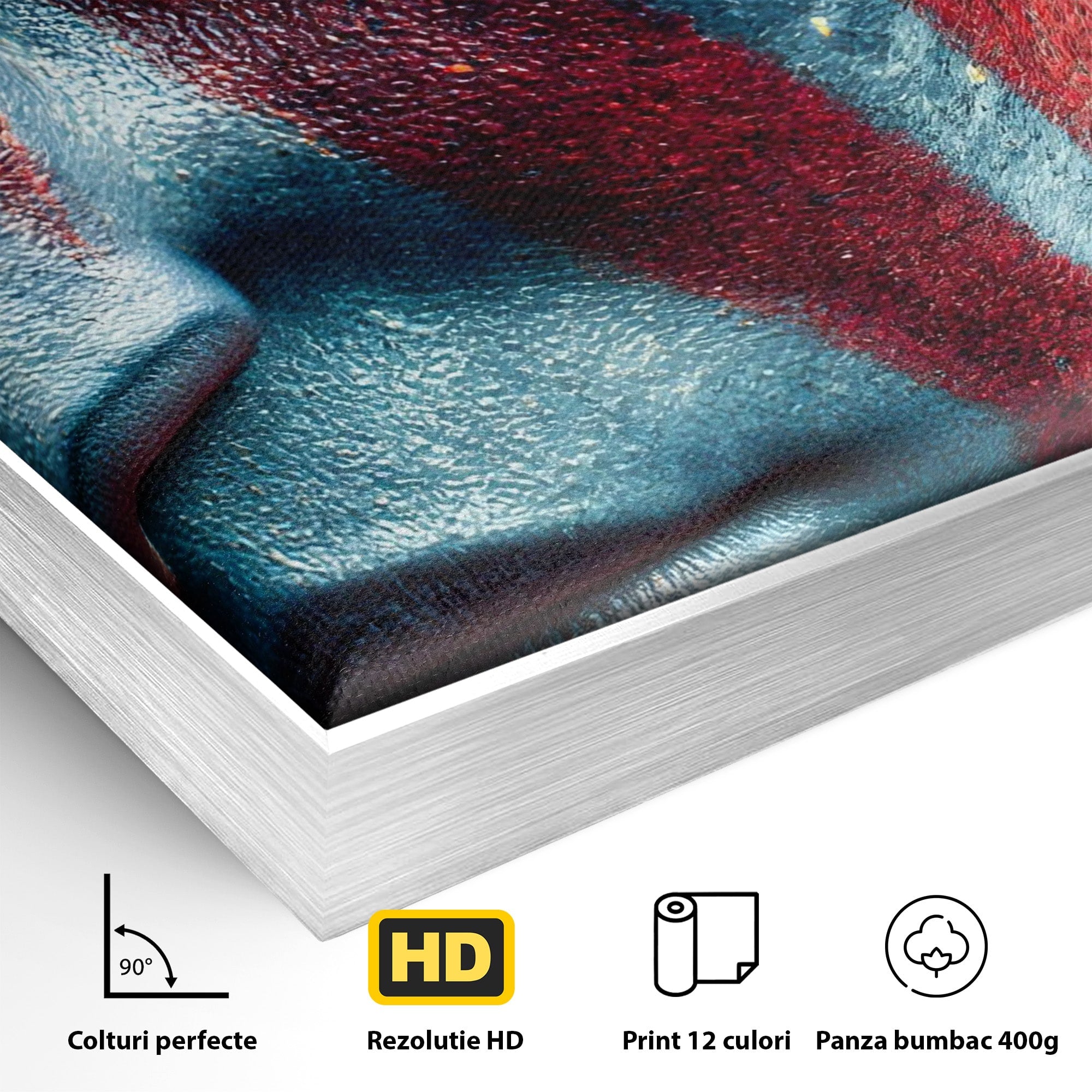 Tablou Canvas Premium LuxCanva® PI1252, Chipul Razboinicei, Portret, Fantezie, Neytiri, Detalii, Dormitor, Culori Vibrante