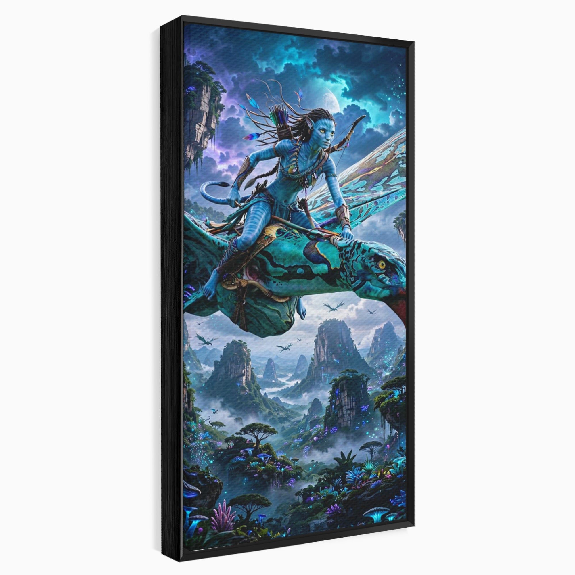 Tablou Canvas Premium LuxCanva® PI1253, Neytiri, Fantezie, Aventura, Avatar, Razboinica, Pandora, Living, Culori Vibrante