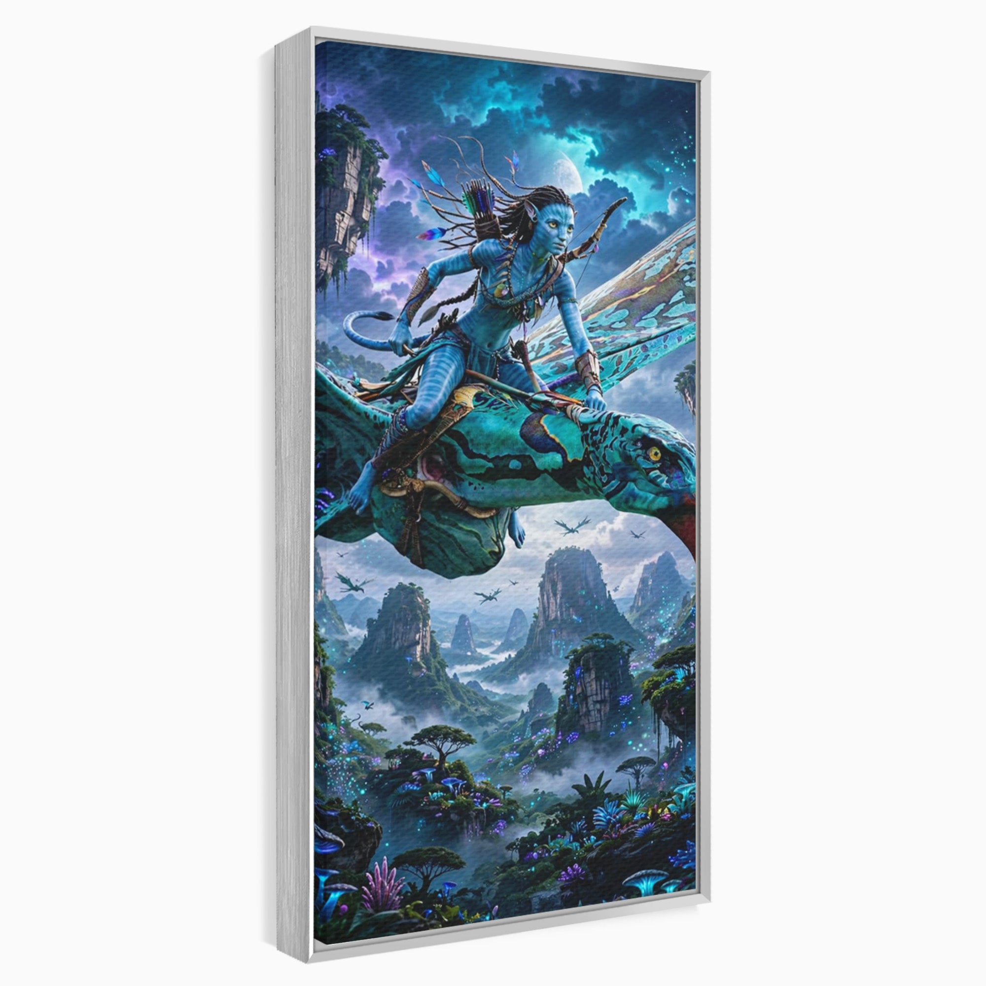 Tablou Canvas Premium LuxCanva® PI1253, Neytiri, Fantezie, Aventura, Avatar, Razboinica, Pandora, Living, Culori Vibrante