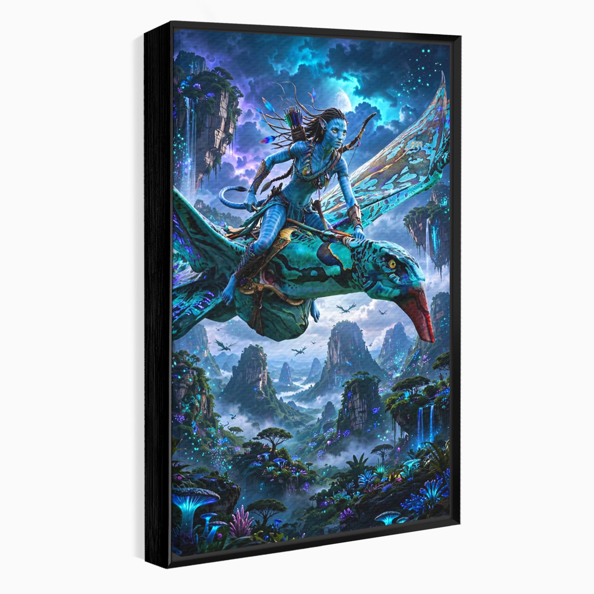 Tablou Canvas Premium LuxCanva® PI1253, Neytiri, Fantezie, Aventura, Avatar, Razboinica, Pandora, Living, Culori Vibrante