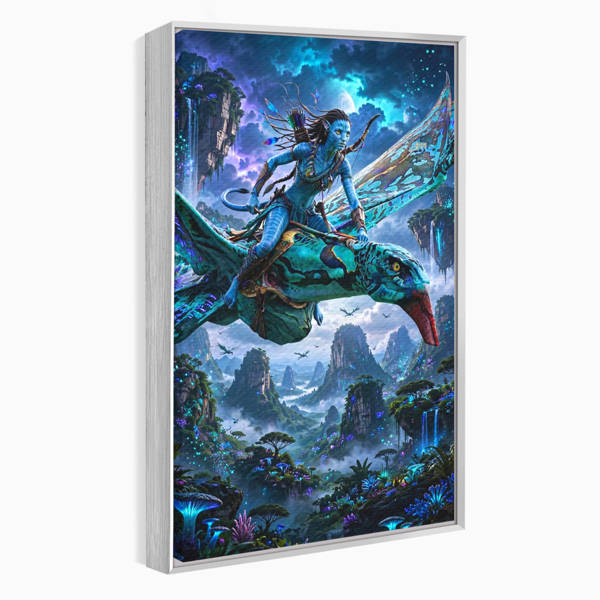 Tablou Canvas Premium LuxCanva® PI1253, Neytiri, Fantezie, Aventura, Avatar, Razboinica, Pandora, Living, Culori Vibrante