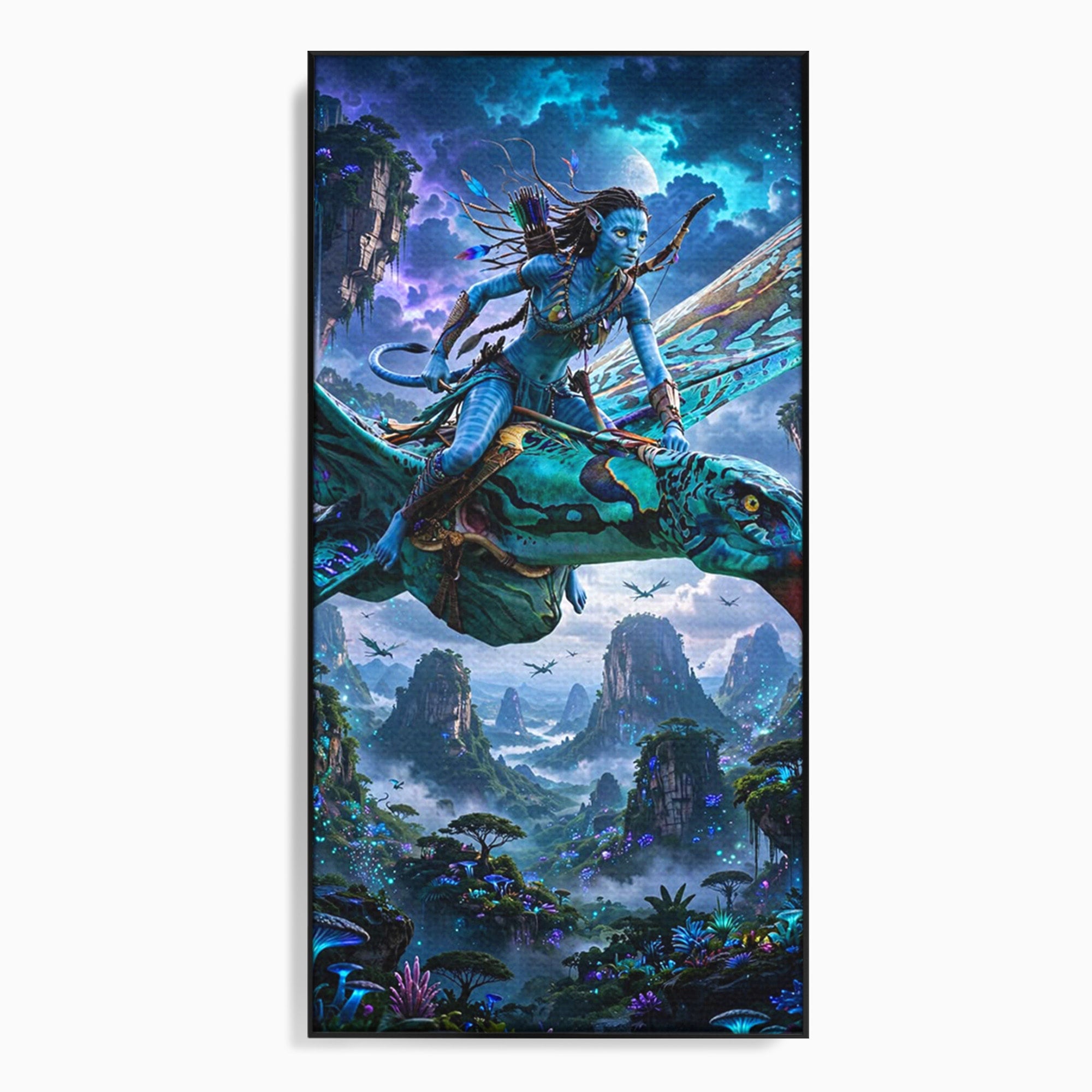 Tablou Canvas Premium LuxCanva® PI1253, Neytiri, Fantezie, Aventura, Avatar, Razboinica, Pandora, Living, Culori Vibrante