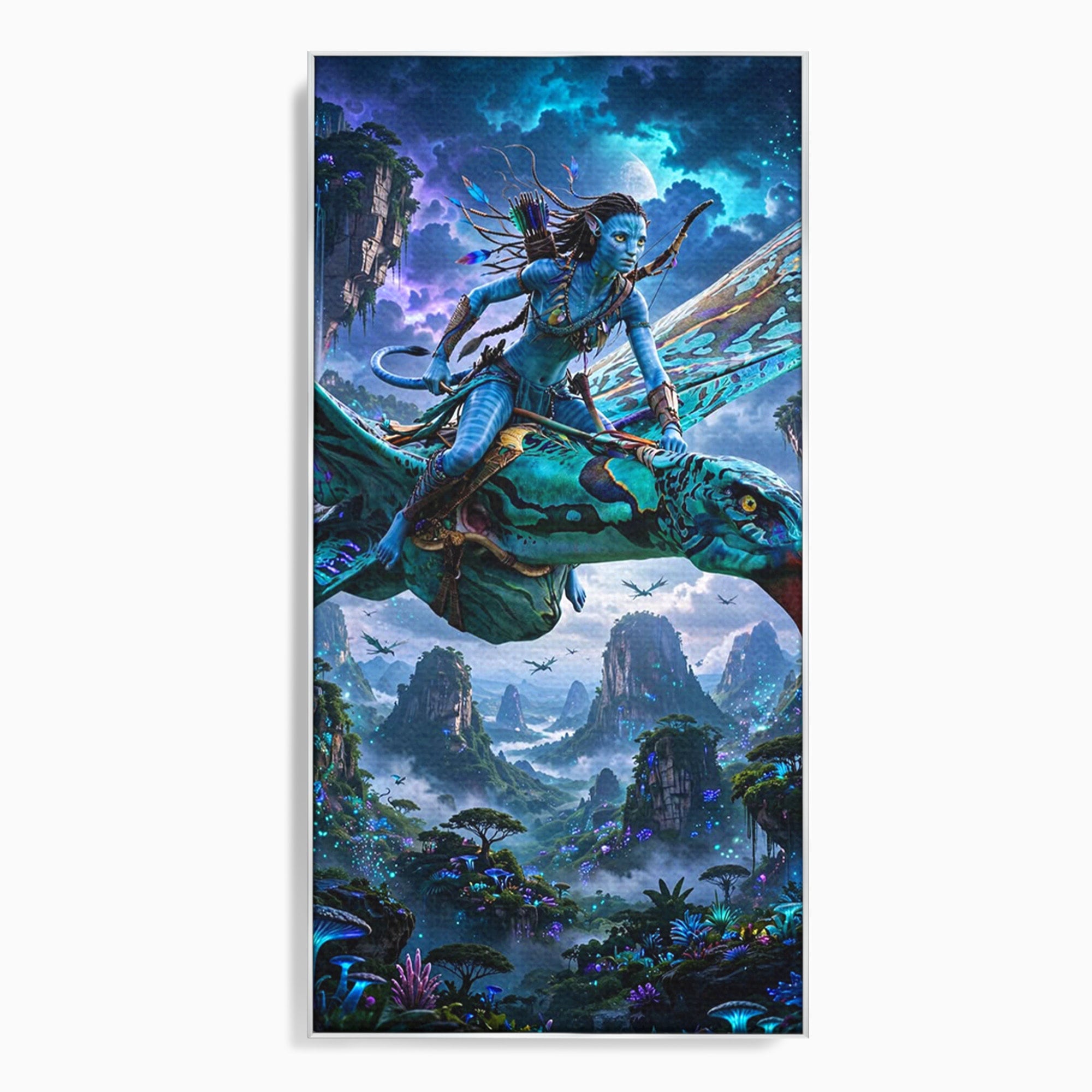 Tablou Canvas Premium LuxCanva® PI1253, Neytiri, Fantezie, Aventura, Avatar, Razboinica, Pandora, Living, Culori Vibrante