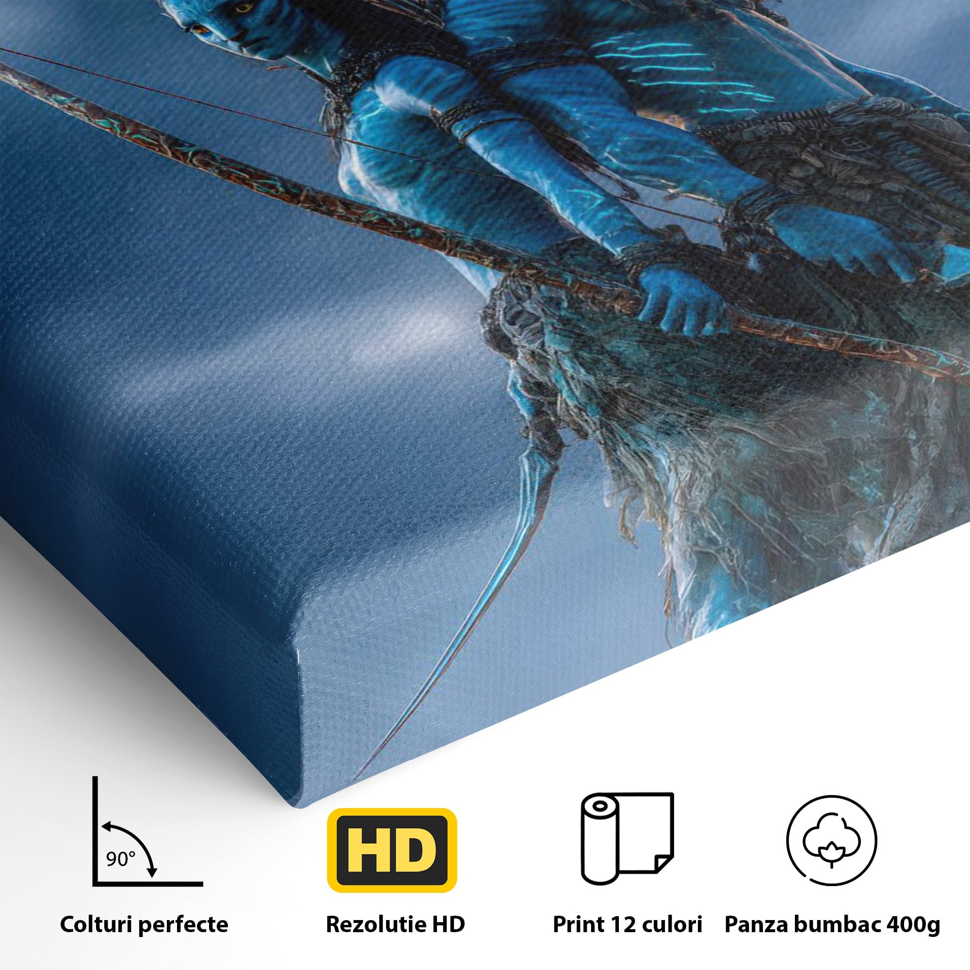 Tablou Canvas Premium LuxCanva® PI1254, Razboinici Din Avatar, Iubire, Fantezie, Film, Aventura, Living, Culori Vibrante