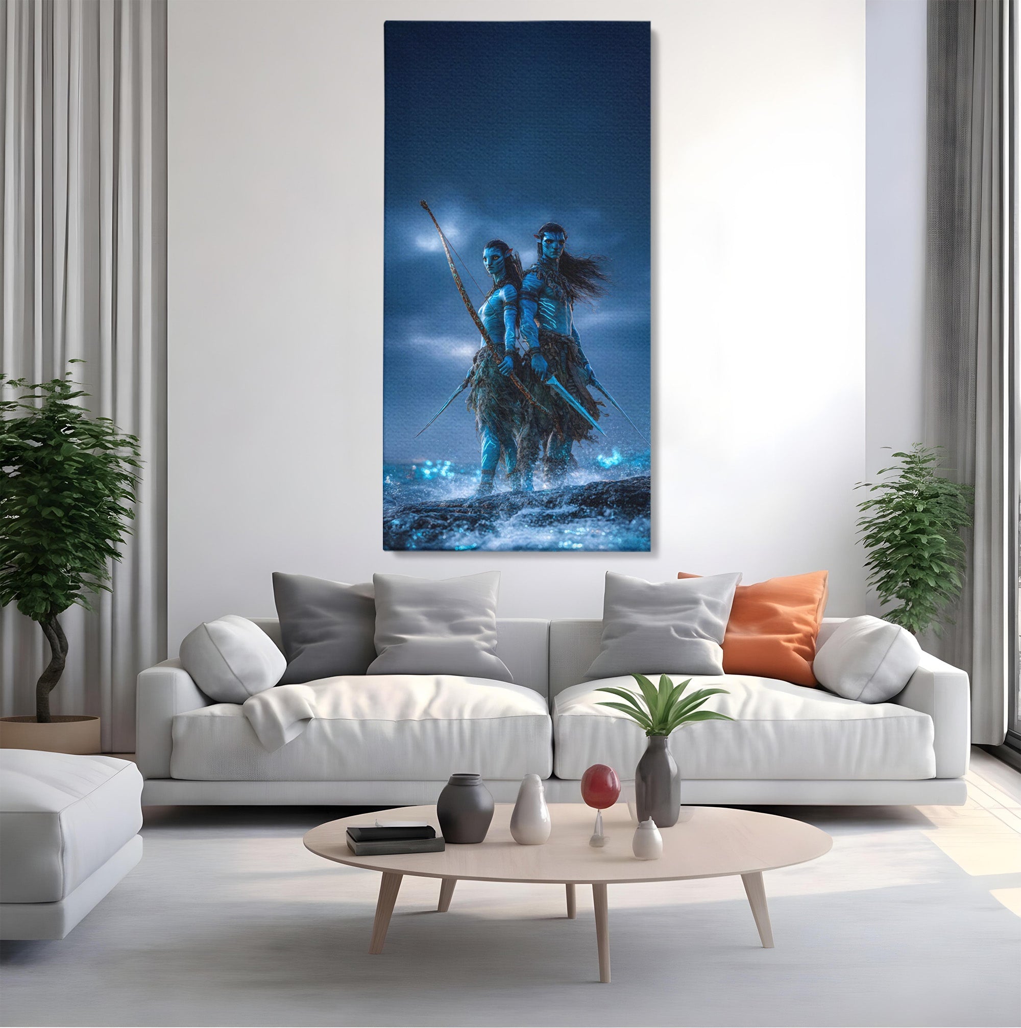 Tablou Canvas Premium LuxCanva® PI1254, Razboinici Din Avatar, Iubire, Fantezie, Film, Aventura, Living, Culori Vibrante