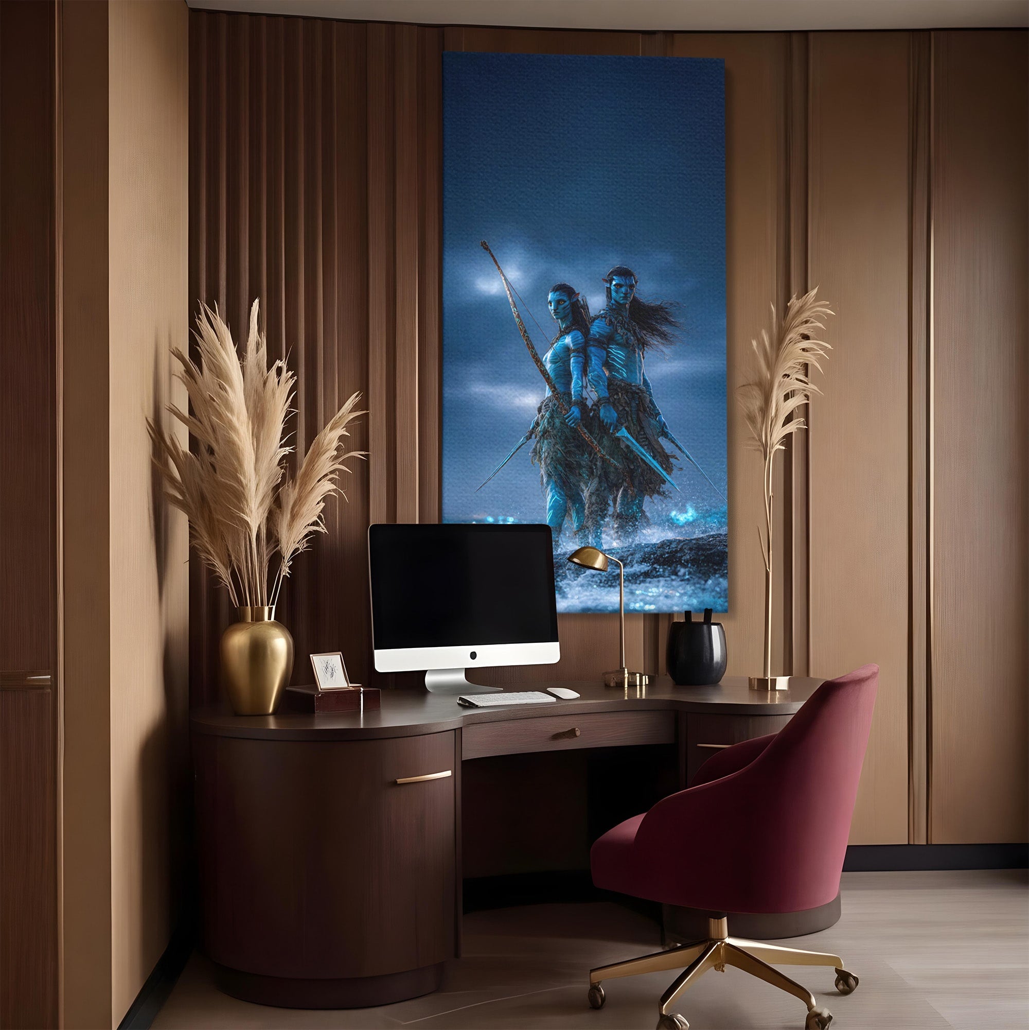 Tablou Canvas Premium LuxCanva® PI1254, Razboinici Din Avatar, Iubire, Fantezie, Film, Aventura, Living, Culori Vibrante