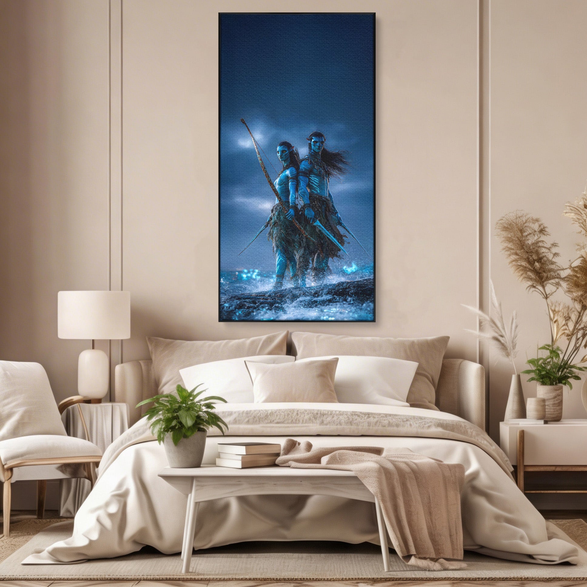 Tablou Canvas Premium LuxCanva® PI1254, Razboinici Din Avatar, Iubire, Fantezie, Film, Aventura, Living, Culori Vibrante