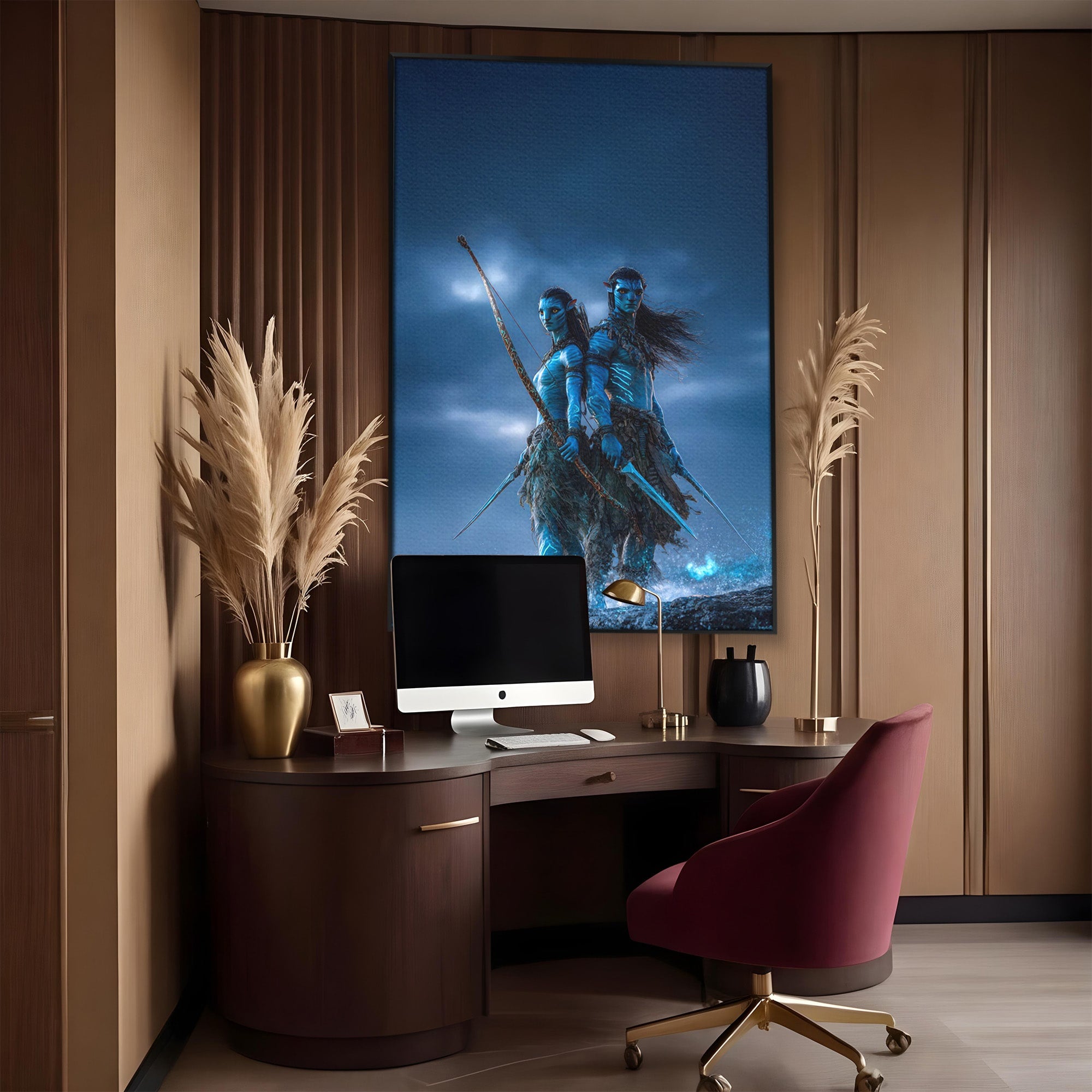 Tablou Canvas Premium LuxCanva® PI1254, Razboinici Din Avatar, Iubire, Fantezie, Film, Aventura, Living, Culori Vibrante