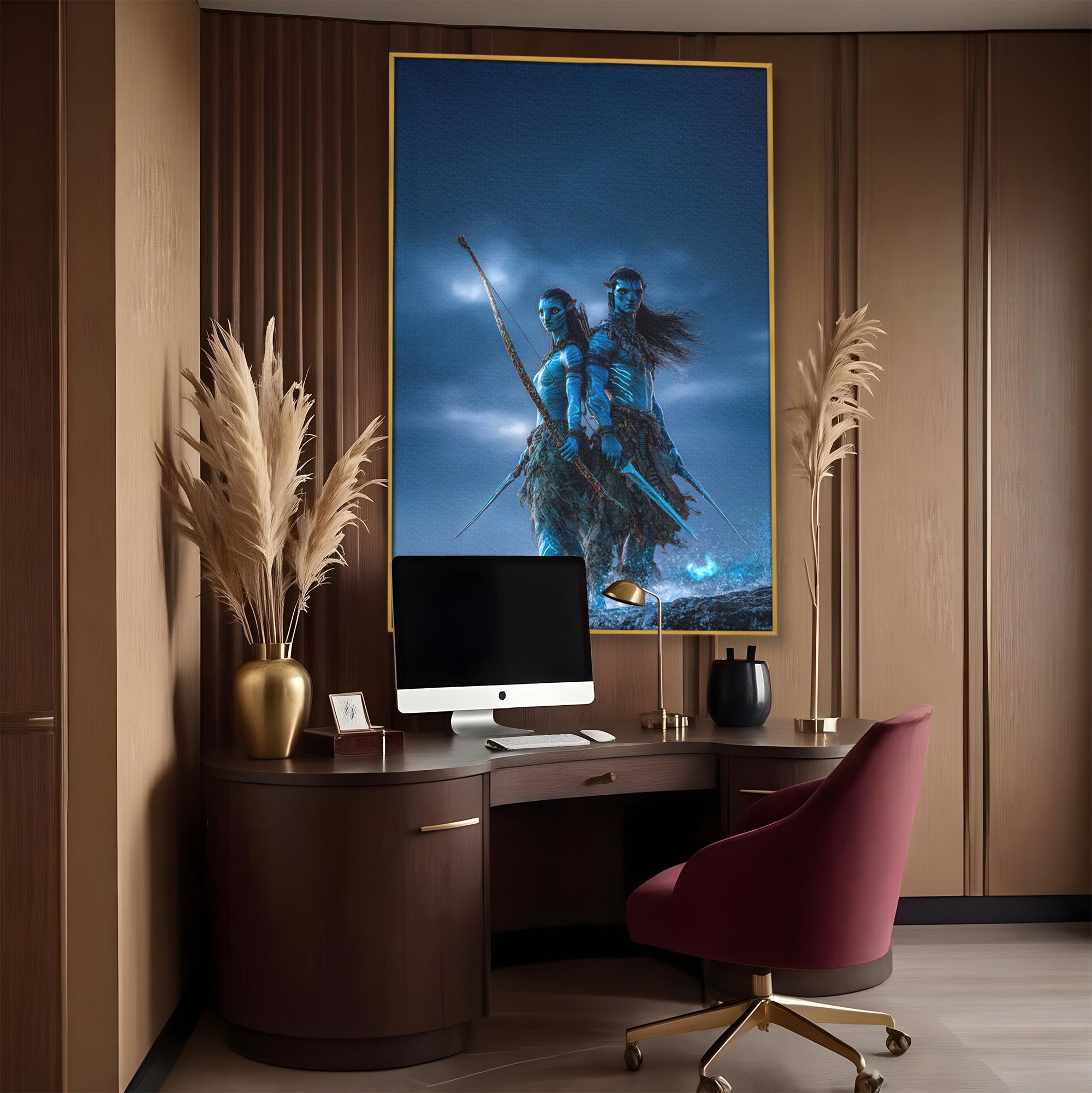Tablou Canvas Premium LuxCanva® PI1254, Razboinici Din Avatar, Iubire, Fantezie, Film, Aventura, Living, Culori Vibrante