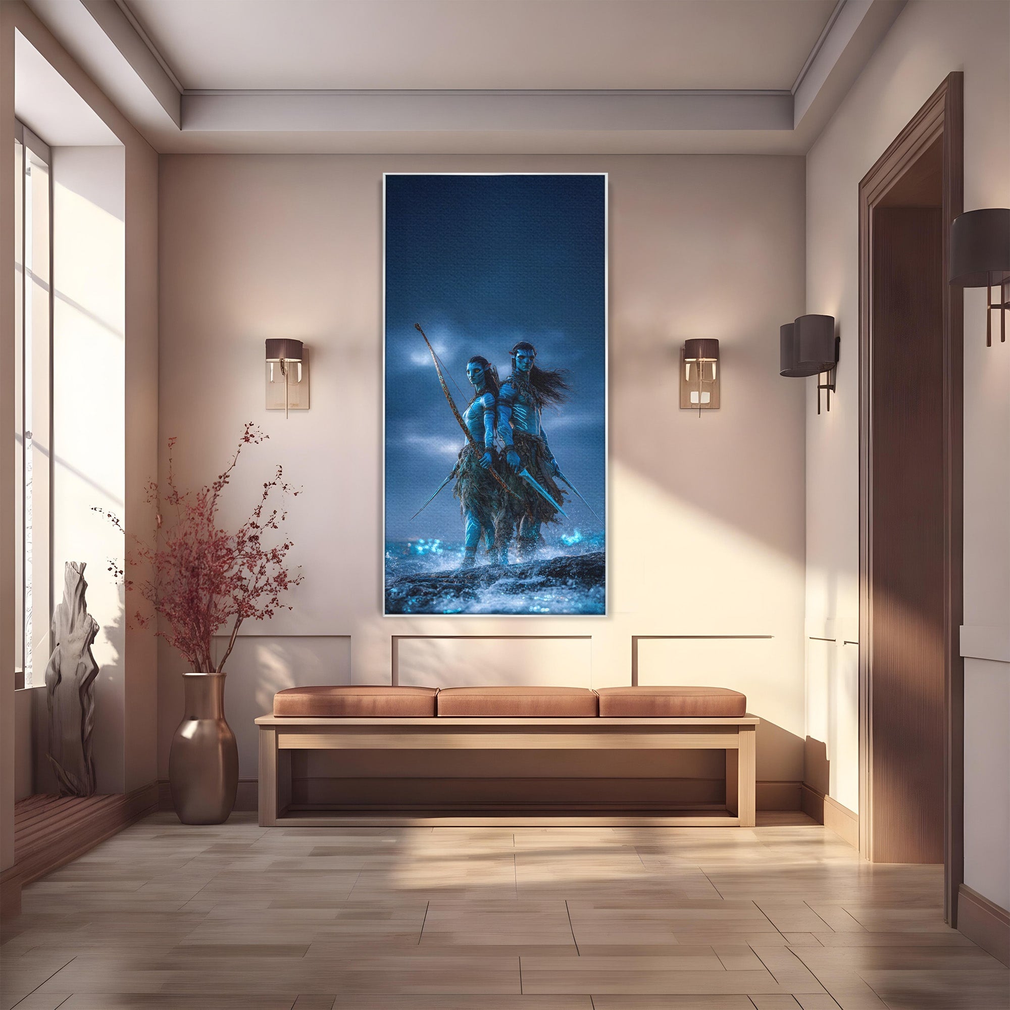 Tablou Canvas Premium LuxCanva® PI1254, Razboinici Din Avatar, Iubire, Fantezie, Film, Aventura, Living, Culori Vibrante