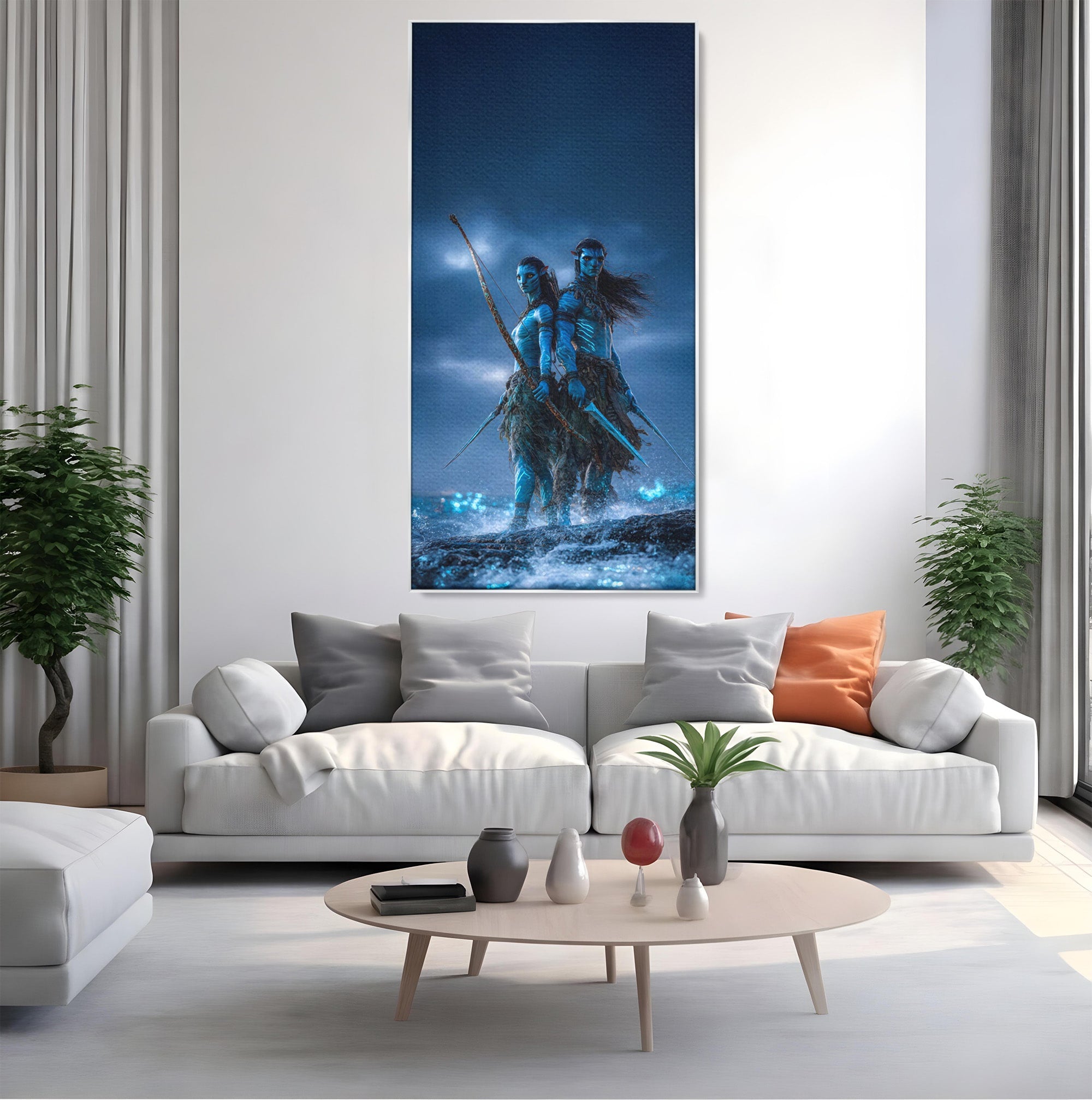 Tablou Canvas Premium LuxCanva® PI1254, Razboinici Din Avatar, Iubire, Fantezie, Film, Aventura, Living, Culori Vibrante