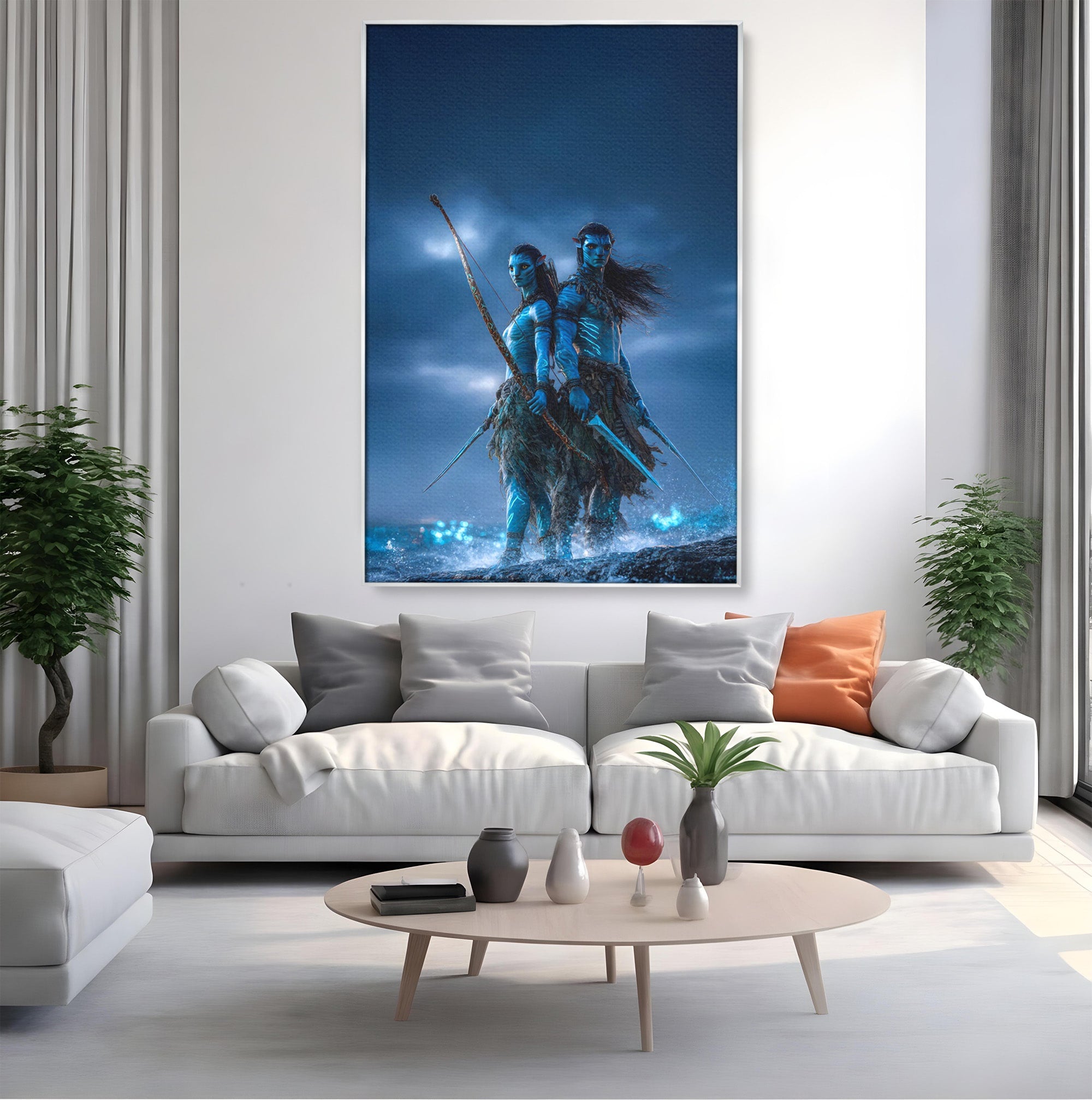 Tablou Canvas Premium LuxCanva® PI1254, Razboinici Din Avatar, Iubire, Fantezie, Film, Aventura, Living, Culori Vibrante