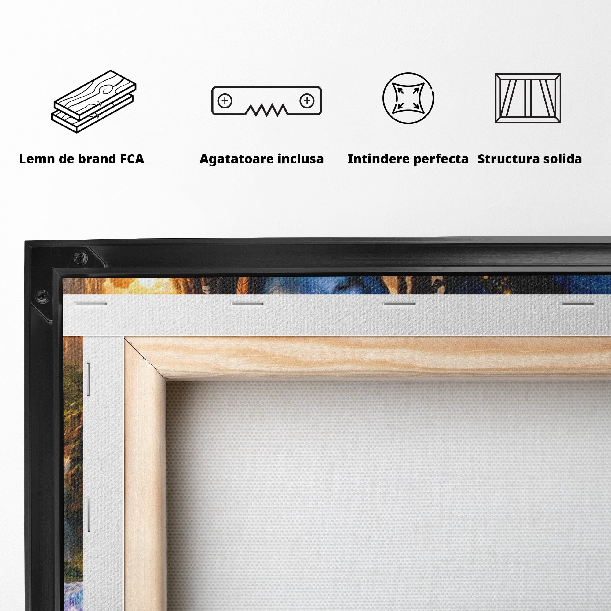 Tablou Canvas Premium LuxCanva® PI1255, Lumea Pandora, Fantezie, Peisaj, Creaturi, Futurist, Living, Culori Vibrante