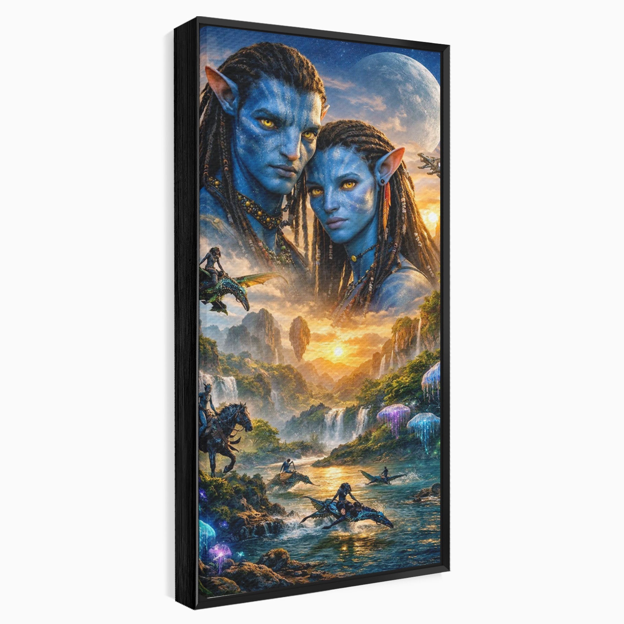 Tablou Canvas Premium LuxCanva® PI1255, Lumea Pandora, Fantezie, Peisaj, Creaturi, Futurist, Living, Culori Vibrante