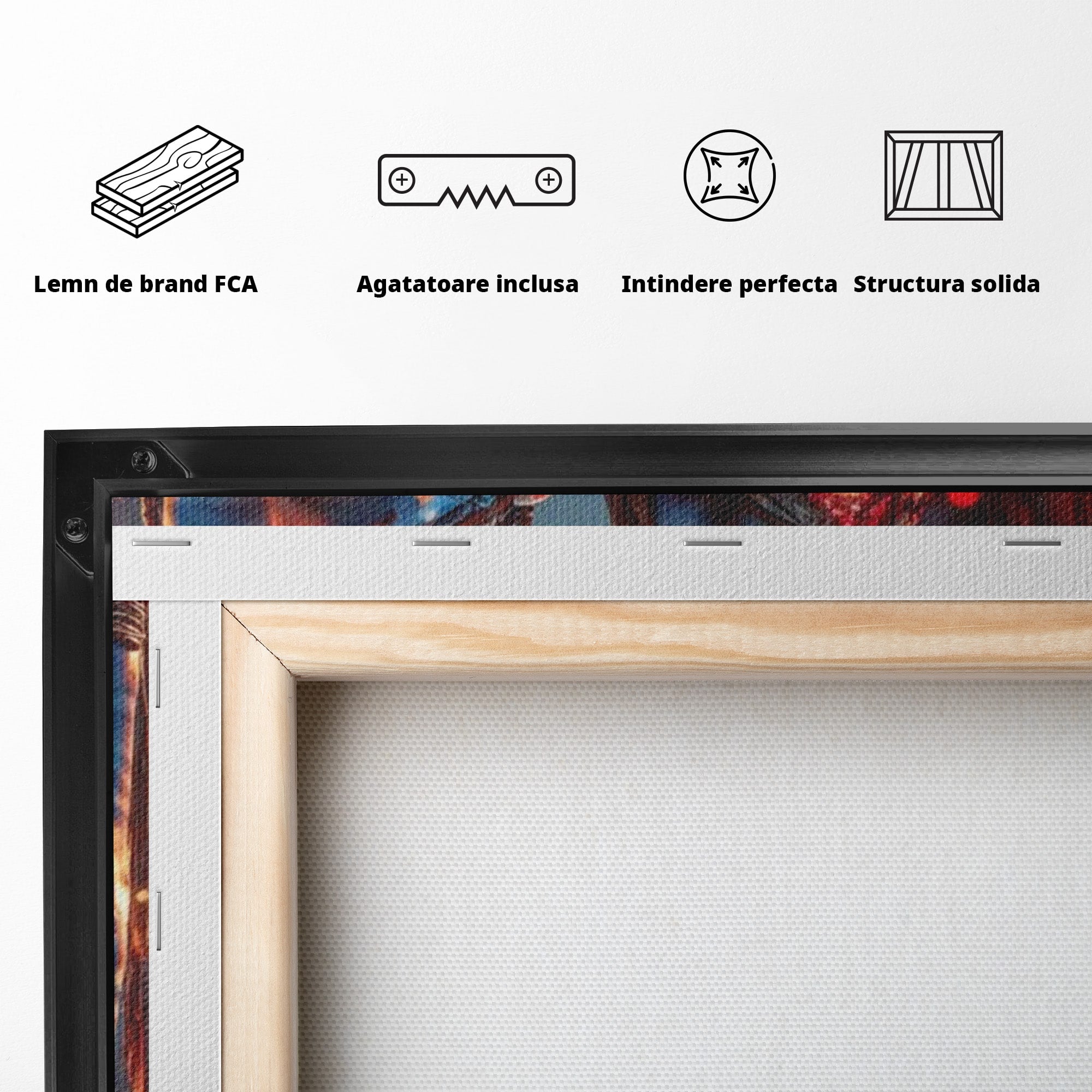 Tablou Canvas Premium LuxCanva® PI1256, Cuplu Avatar, Foc, Fantezie, Aventura, Magie, Living, Dormitor, Culori Vibrante