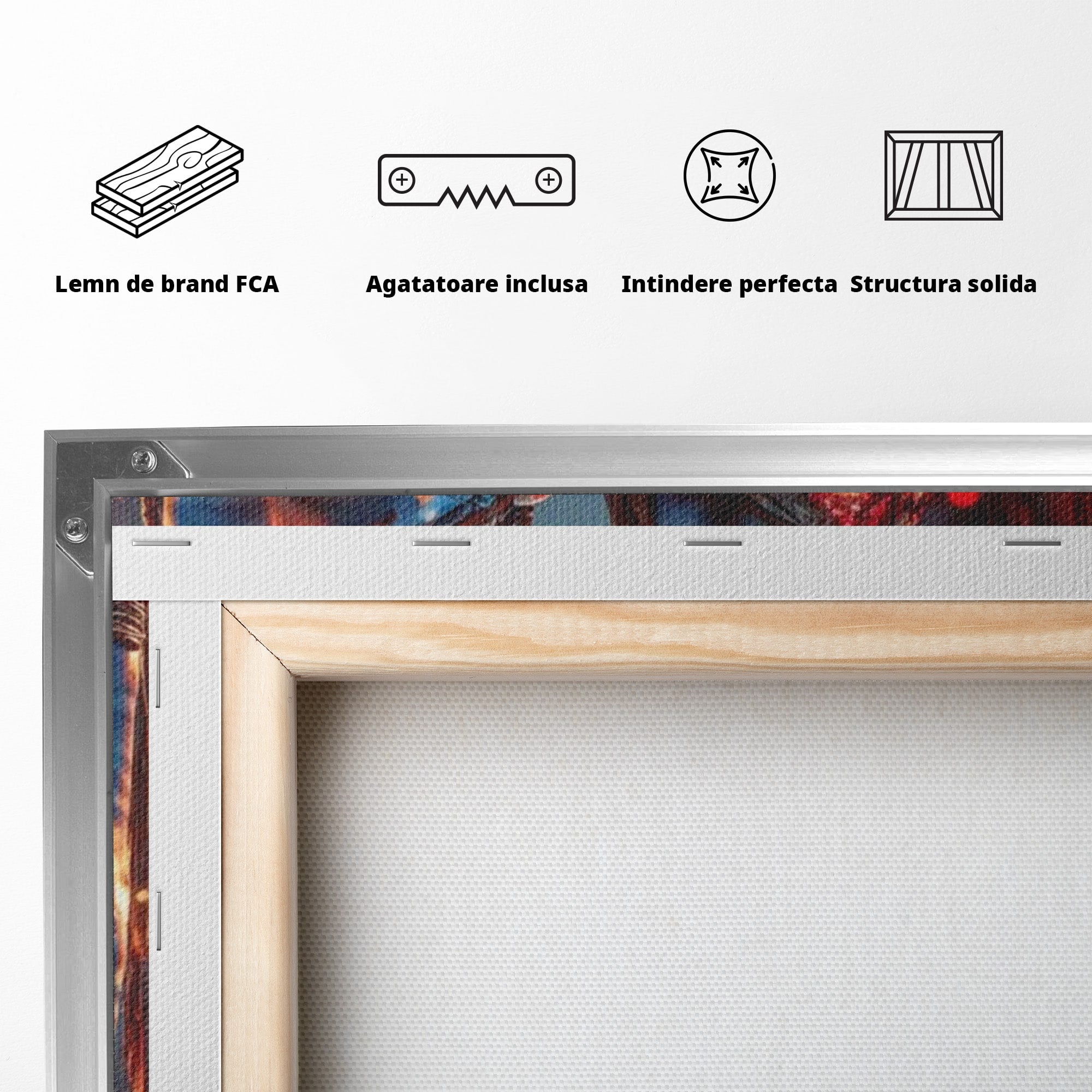 Tablou Canvas Premium LuxCanva® PI1256, Cuplu Avatar, Foc, Fantezie, Aventura, Magie, Living, Dormitor, Culori Vibrante