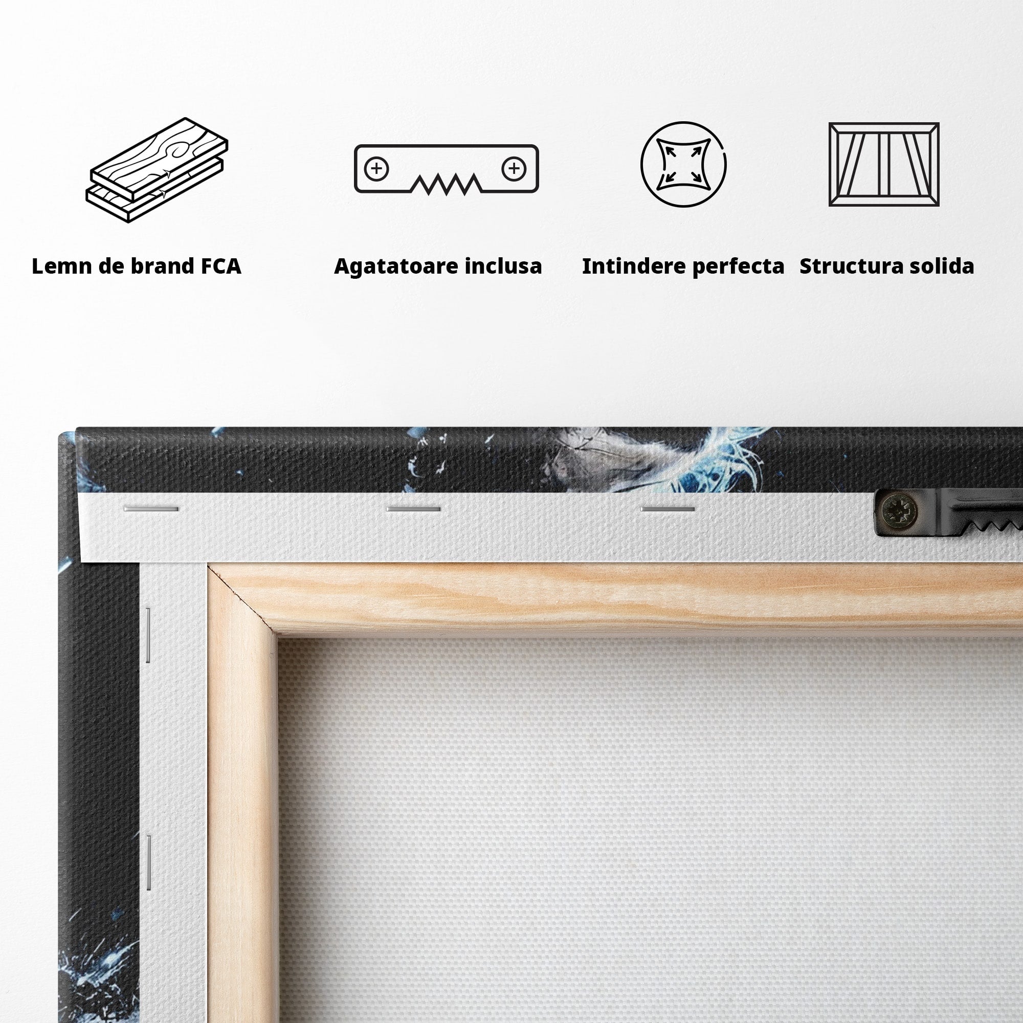 Tablou Canvas Premium LuxCanva® PI1258, Gandurile lui Snow, Portret, Razboinic, Fantezie, Intensitate, Living, Culori Vibrante