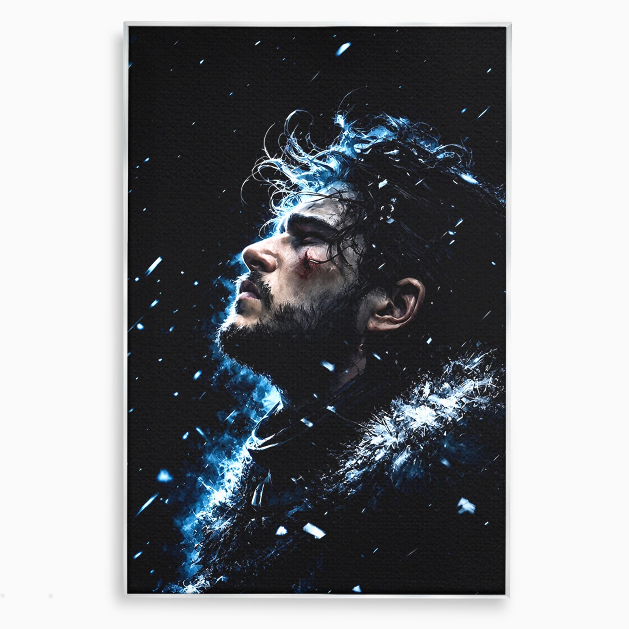 Tablou Canvas Premium LuxCanva® PI1258, Gandurile lui Snow, Portret, Razboinic, Fantezie, Intensitate, Living, Culori Vibrante