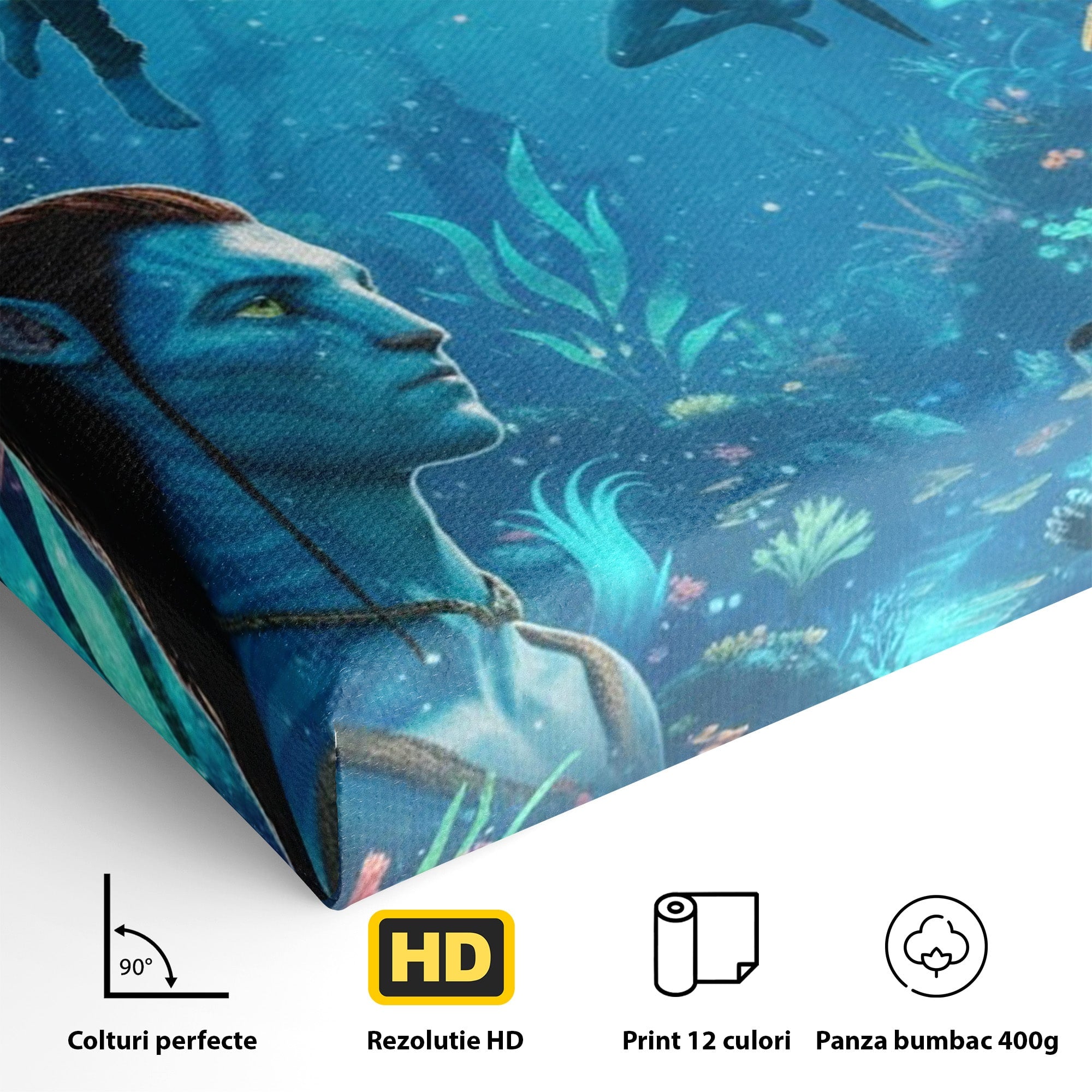 Tablou Canvas Premium LuxCanva® PI1259, Lumea Subacvatica, Avatar, Fantezie, Ocean, Creaturi, Aventura, Living, Culori Vibrante