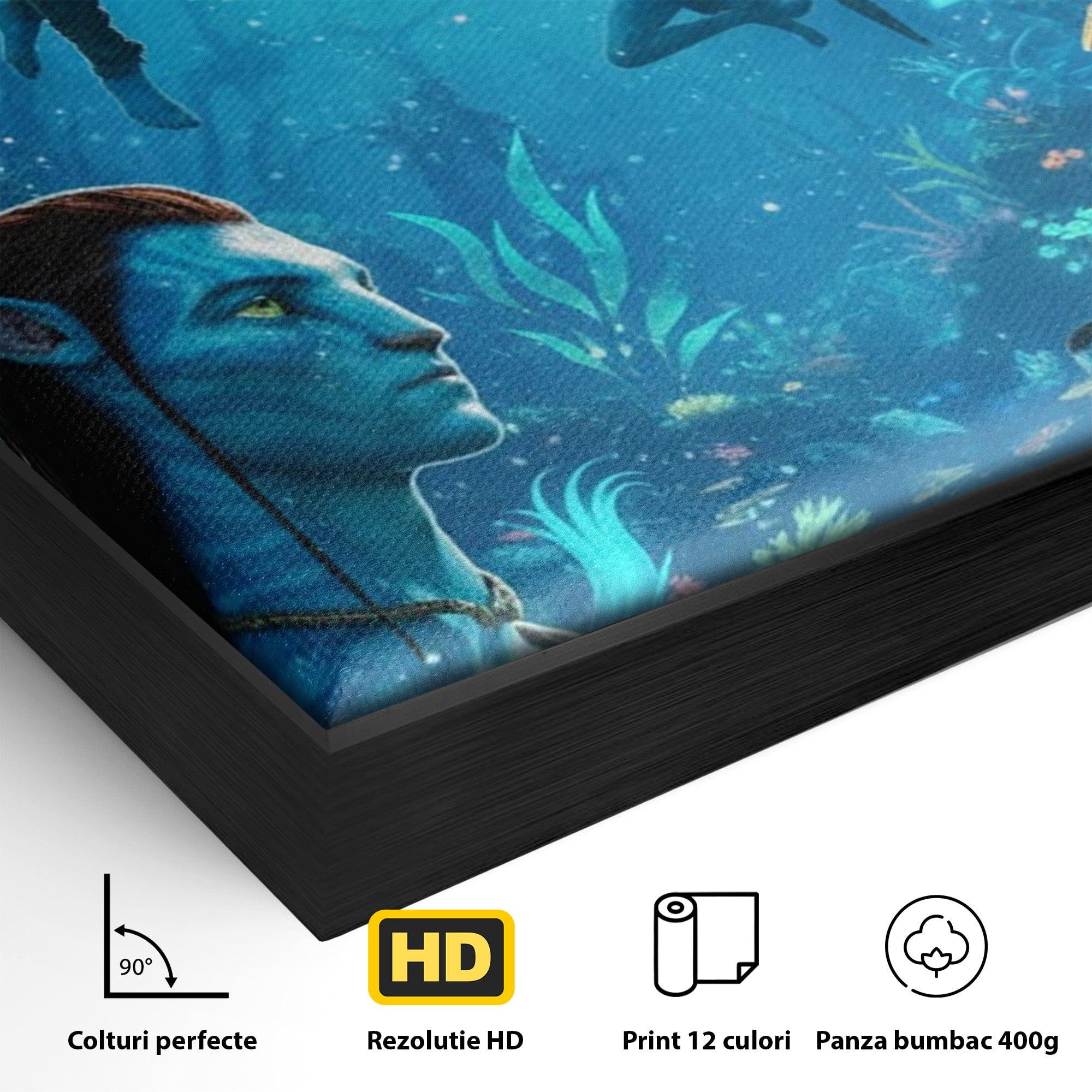 Tablou Canvas Premium LuxCanva® PI1259, Lumea Subacvatica, Avatar, Fantezie, Ocean, Creaturi, Aventura, Living, Culori Vibrante