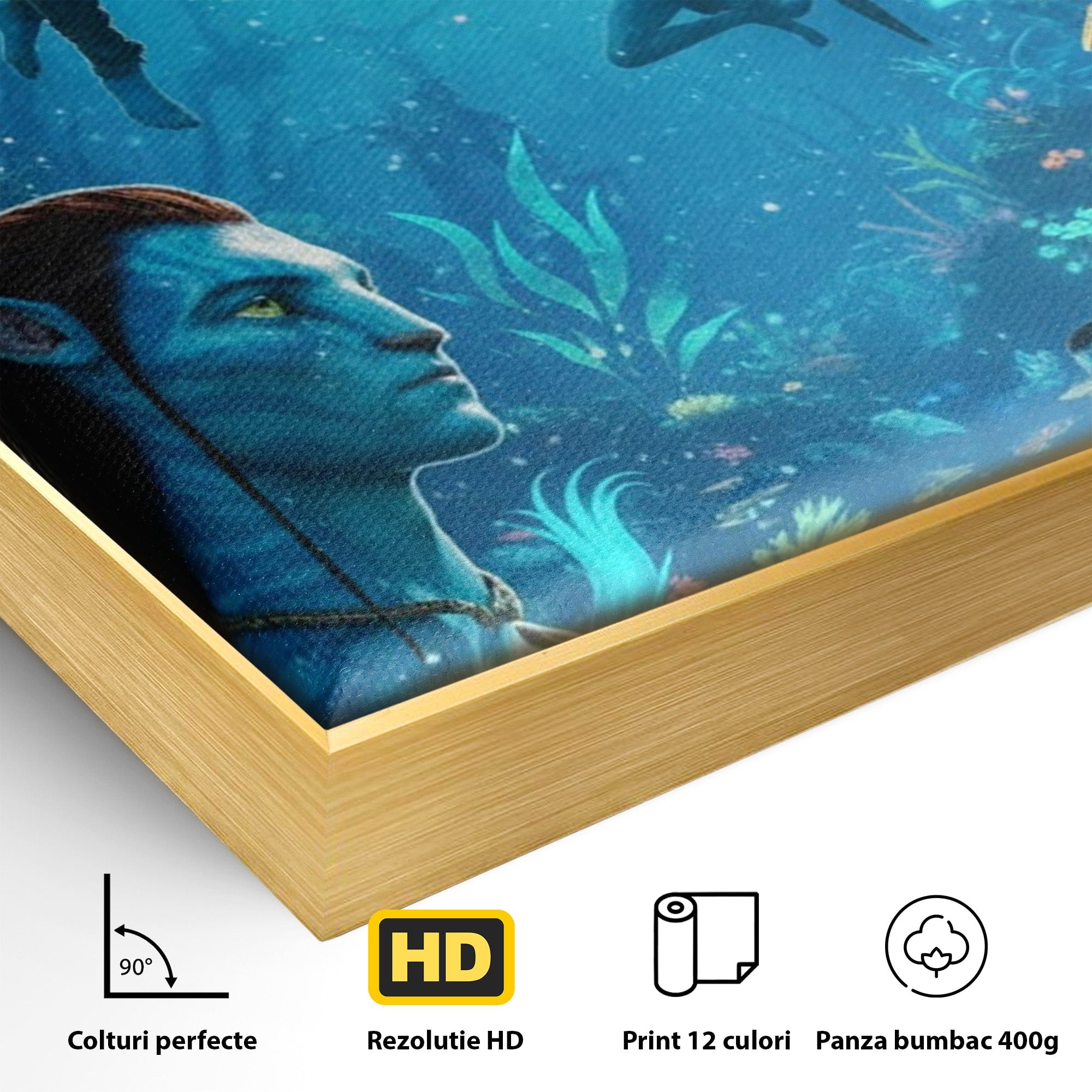 Tablou Canvas Premium LuxCanva® PI1259, Lumea Subacvatica, Avatar, Fantezie, Ocean, Creaturi, Aventura, Living, Culori Vibrante