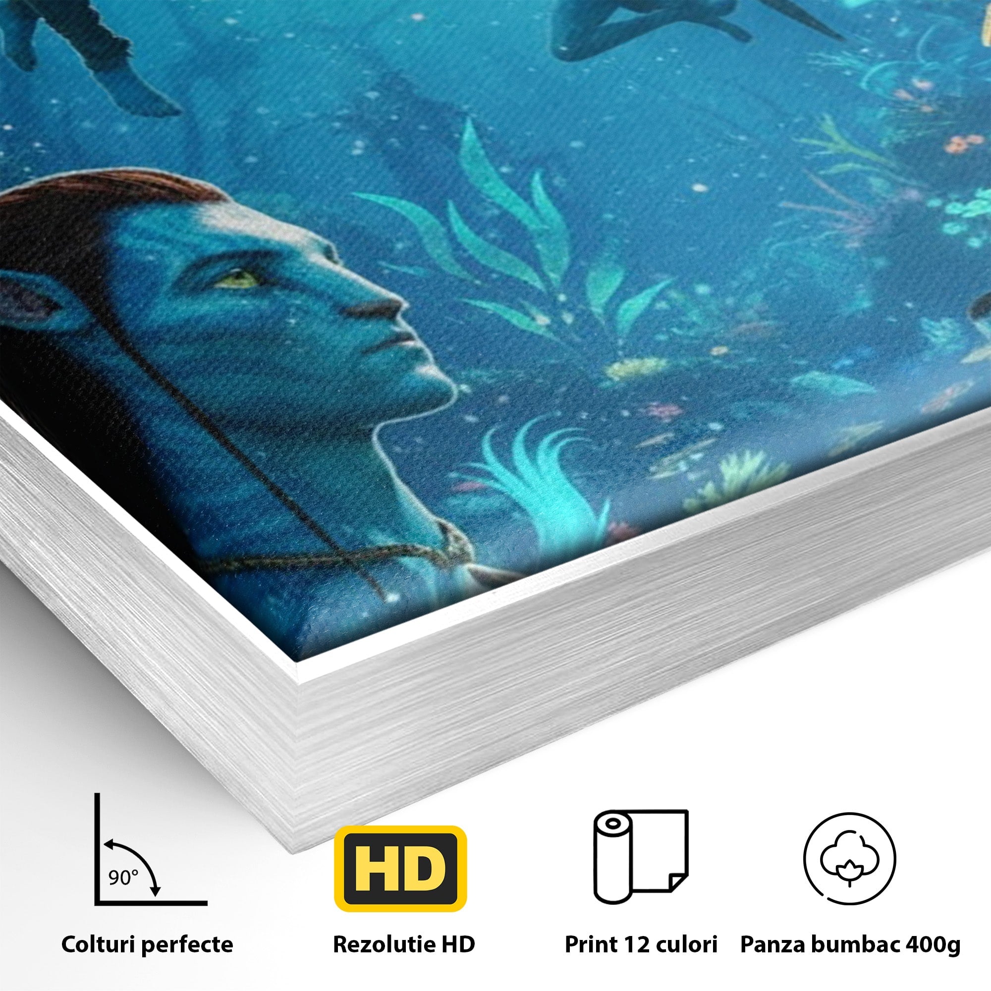 Tablou Canvas Premium LuxCanva® PI1259, Lumea Subacvatica, Avatar, Fantezie, Ocean, Creaturi, Aventura, Living, Culori Vibrante
