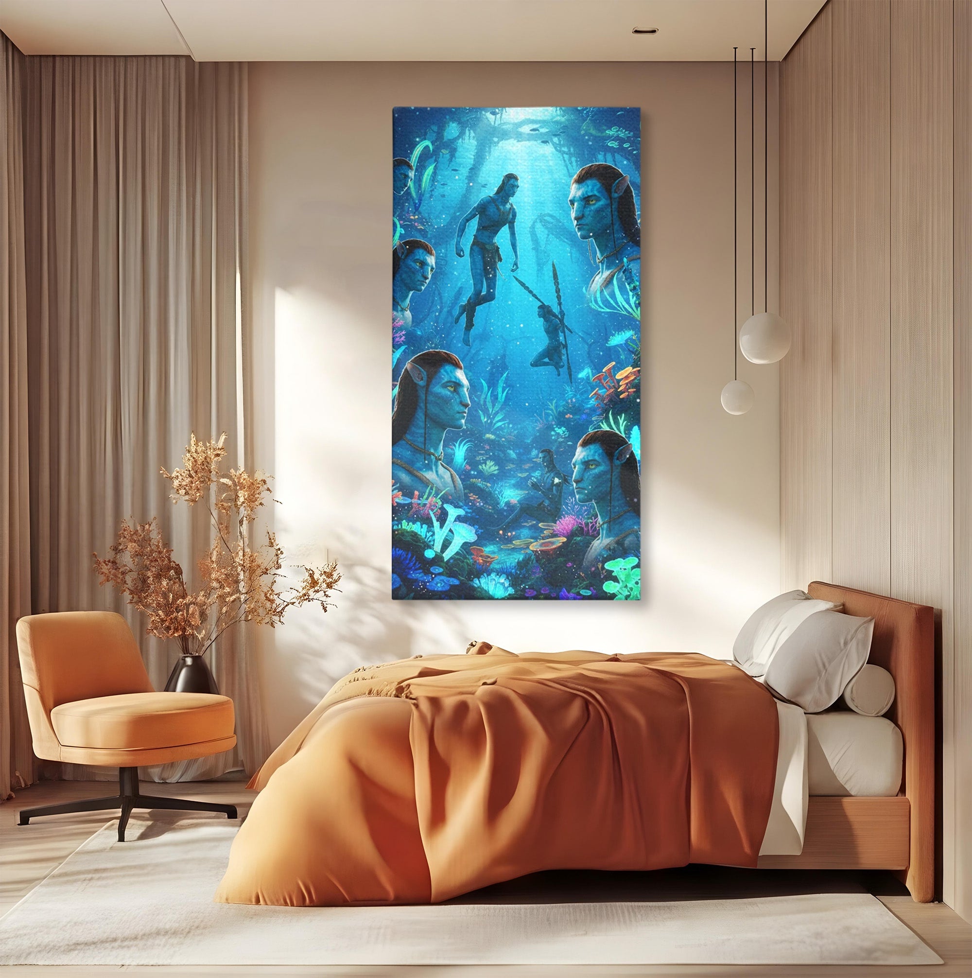 Tablou Canvas Premium LuxCanva® PI1259, Lumea Subacvatica, Avatar, Fantezie, Ocean, Creaturi, Aventura, Living, Culori Vibrante