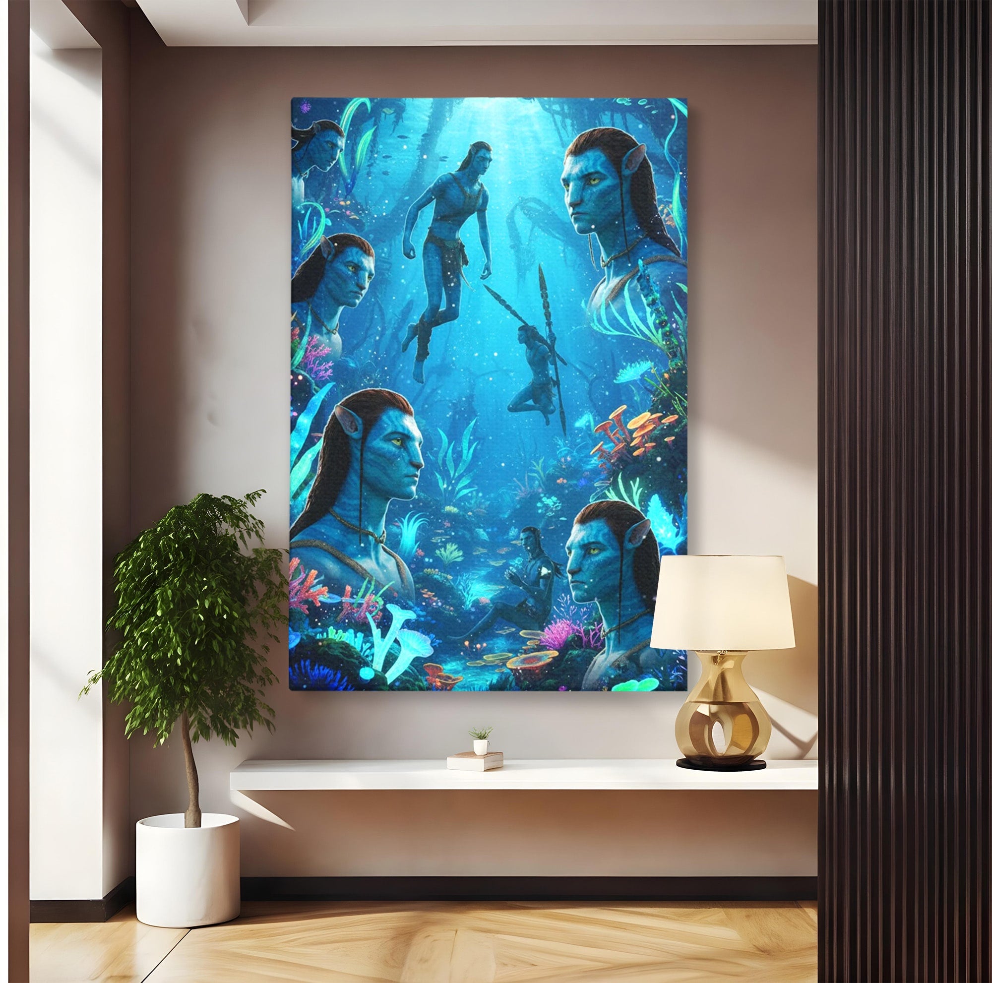 Tablou Canvas Premium LuxCanva® PI1259, Lumea Subacvatica, Avatar, Fantezie, Ocean, Creaturi, Aventura, Living, Culori Vibrante