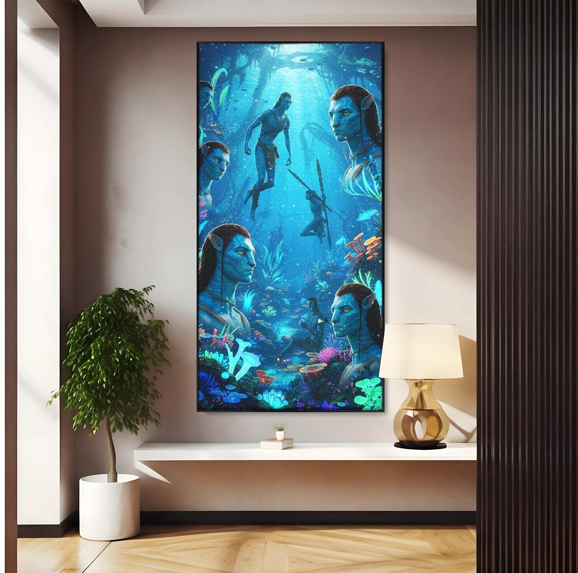 Tablou Canvas Premium LuxCanva® PI1259, Lumea Subacvatica, Avatar, Fantezie, Ocean, Creaturi, Aventura, Living, Culori Vibrante
