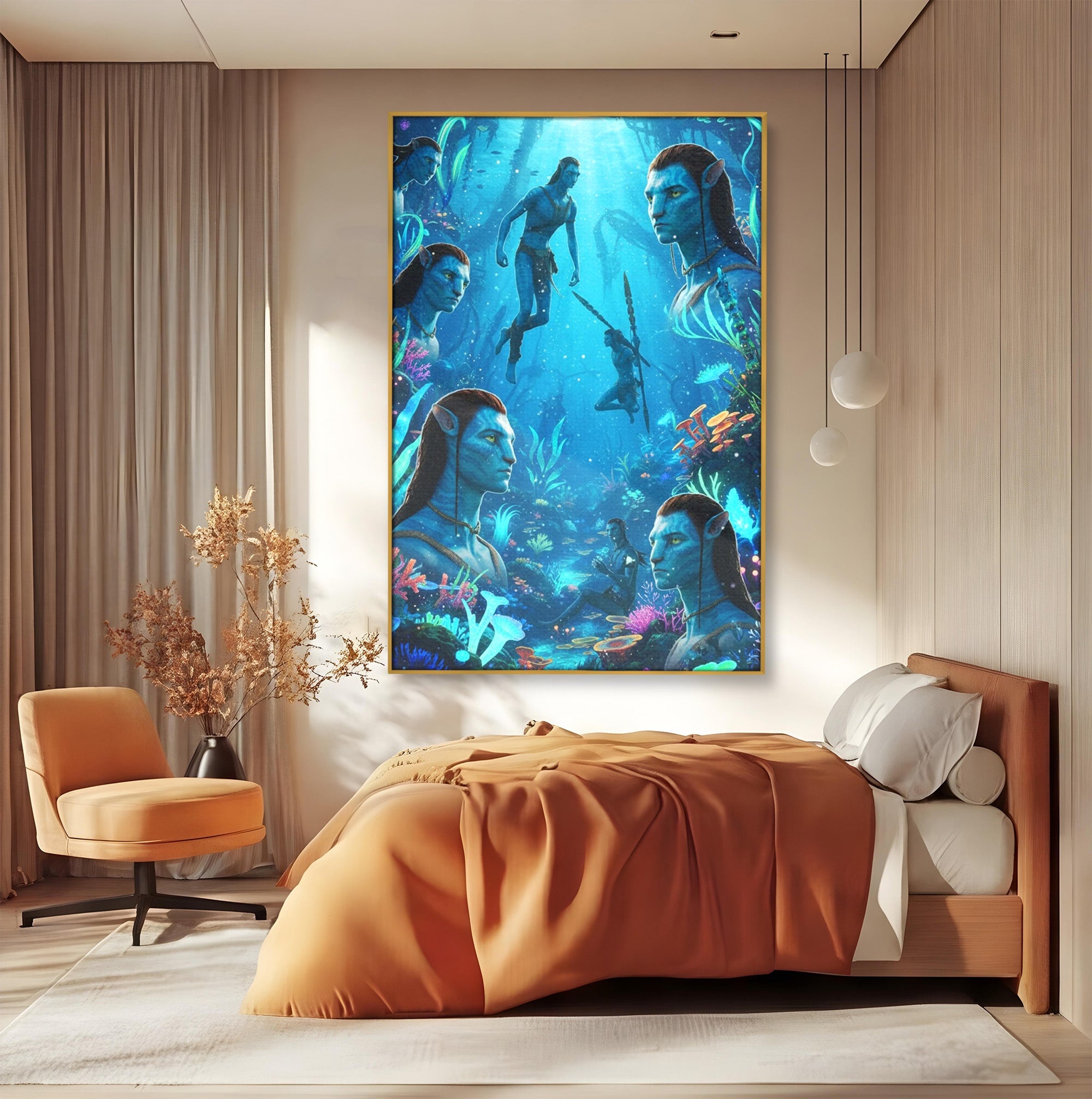 Tablou Canvas Premium LuxCanva® PI1259, Lumea Subacvatica, Avatar, Fantezie, Ocean, Creaturi, Aventura, Living, Culori Vibrante