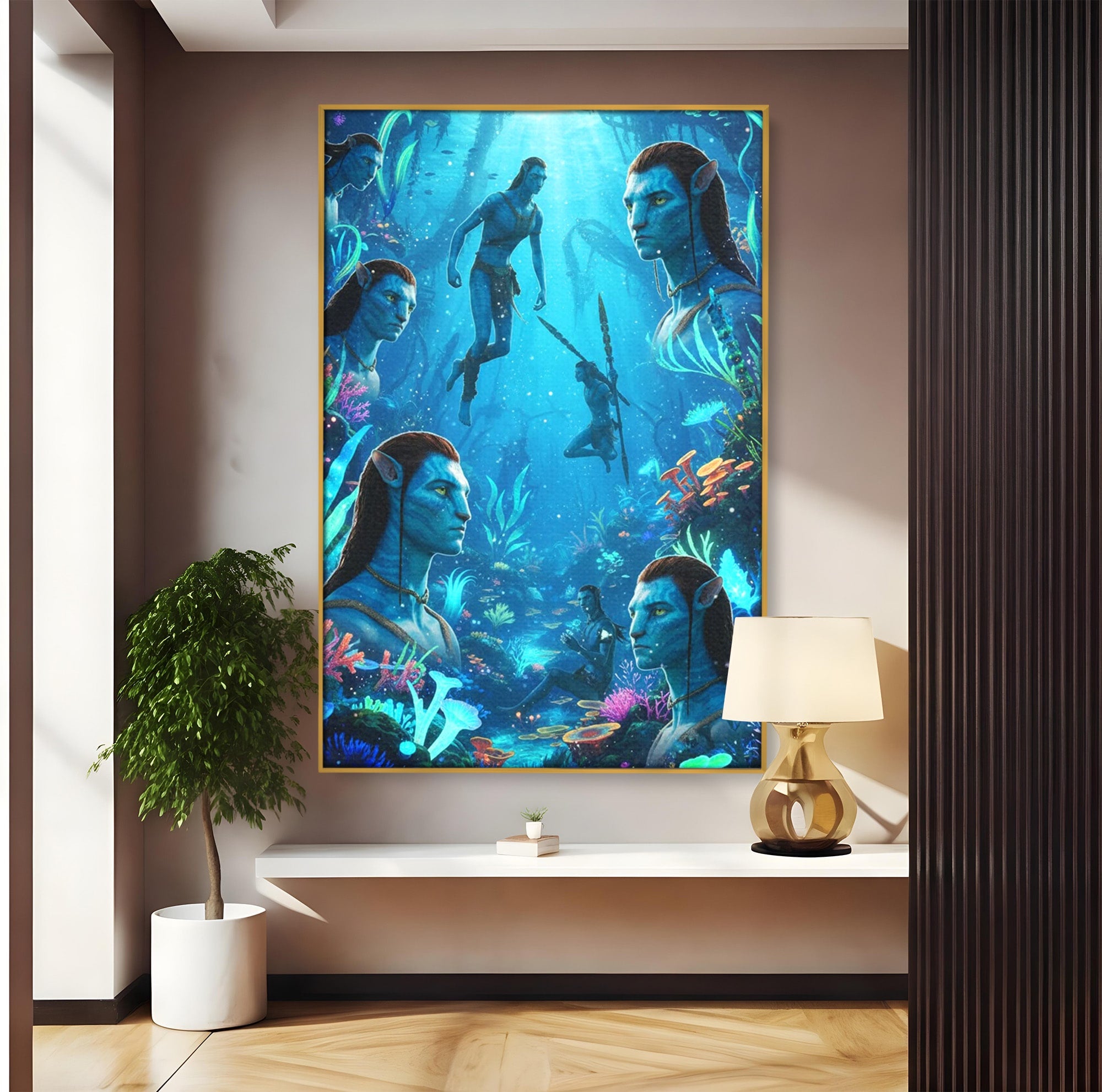 Tablou Canvas Premium LuxCanva® PI1259, Lumea Subacvatica, Avatar, Fantezie, Ocean, Creaturi, Aventura, Living, Culori Vibrante