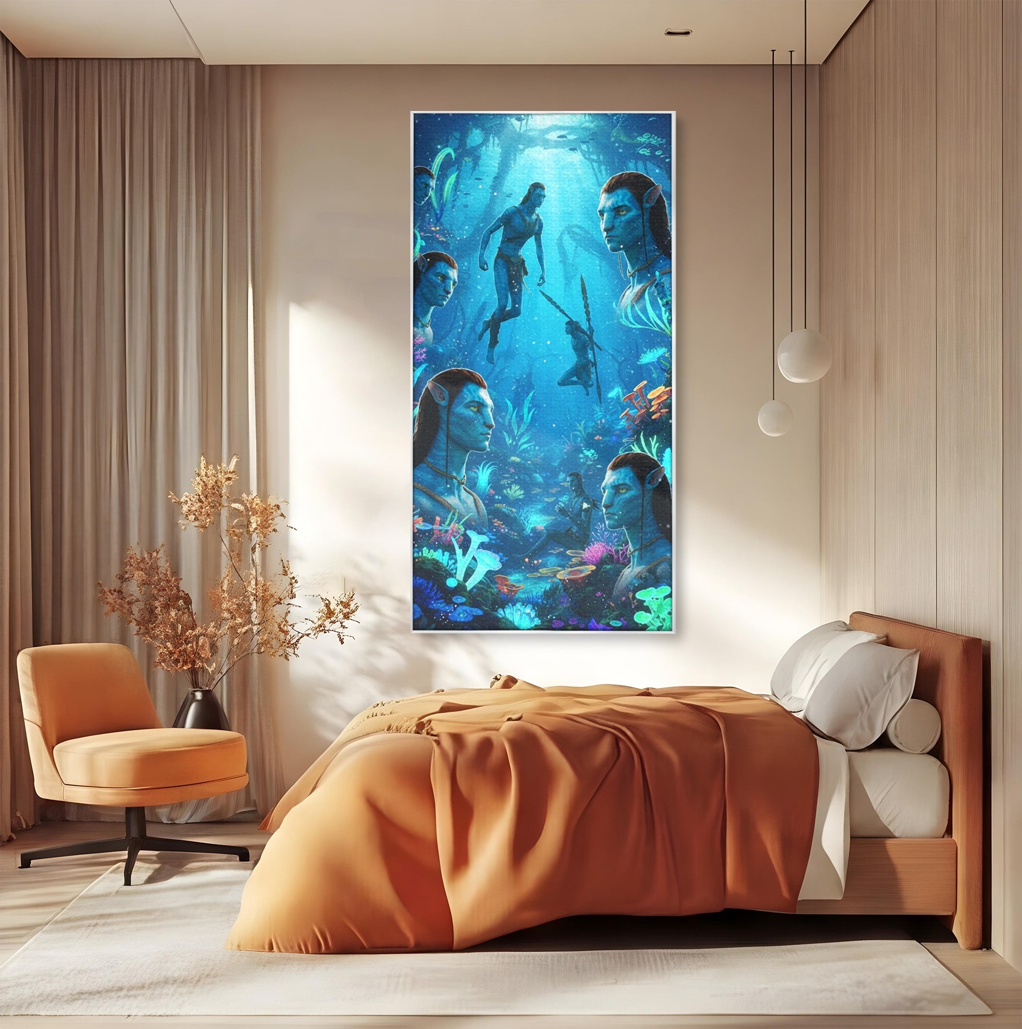 Tablou Canvas Premium LuxCanva® PI1259, Lumea Subacvatica, Avatar, Fantezie, Ocean, Creaturi, Aventura, Living, Culori Vibrante
