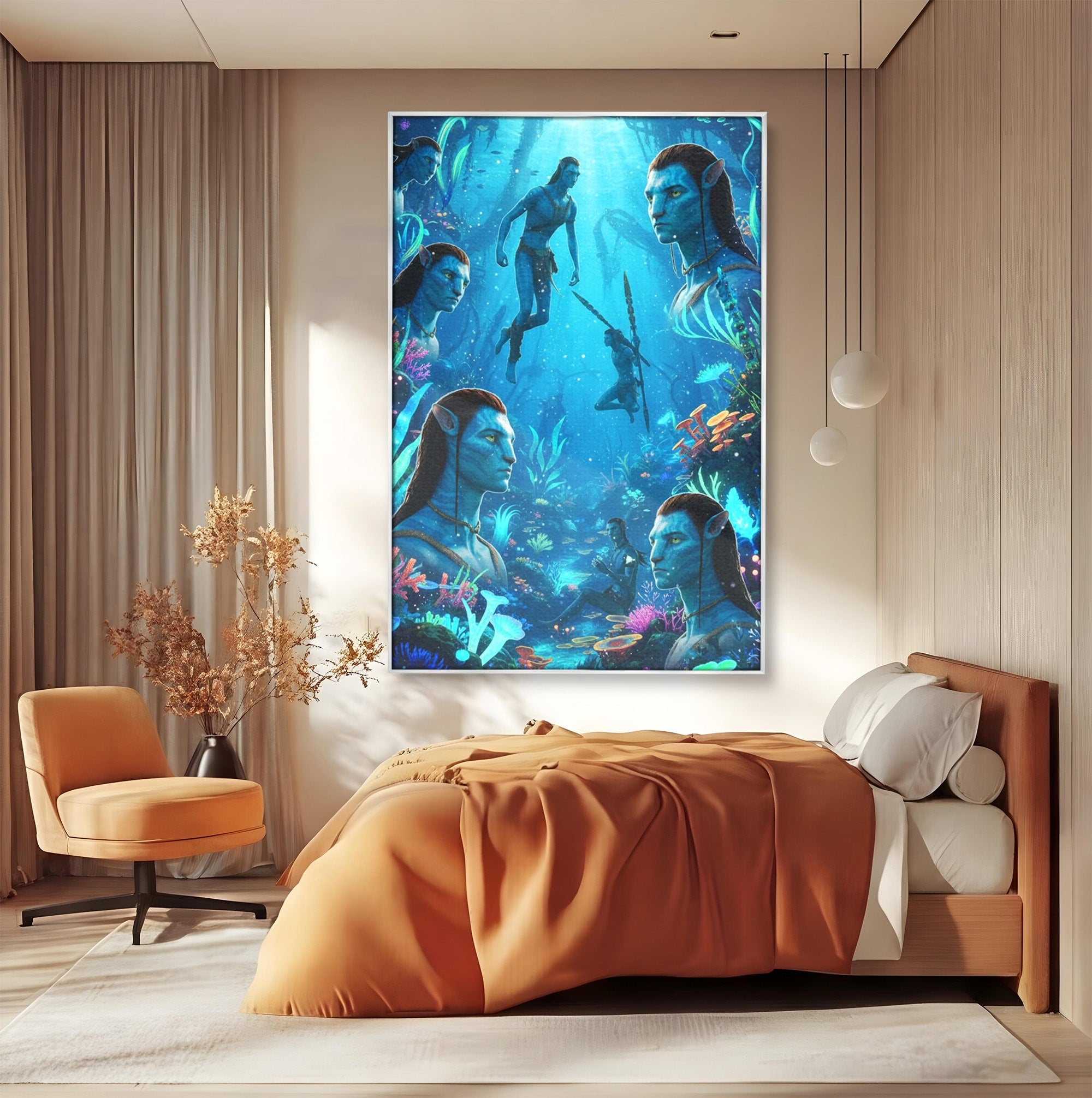Tablou Canvas Premium LuxCanva® PI1259, Lumea Subacvatica, Avatar, Fantezie, Ocean, Creaturi, Aventura, Living, Culori Vibrante