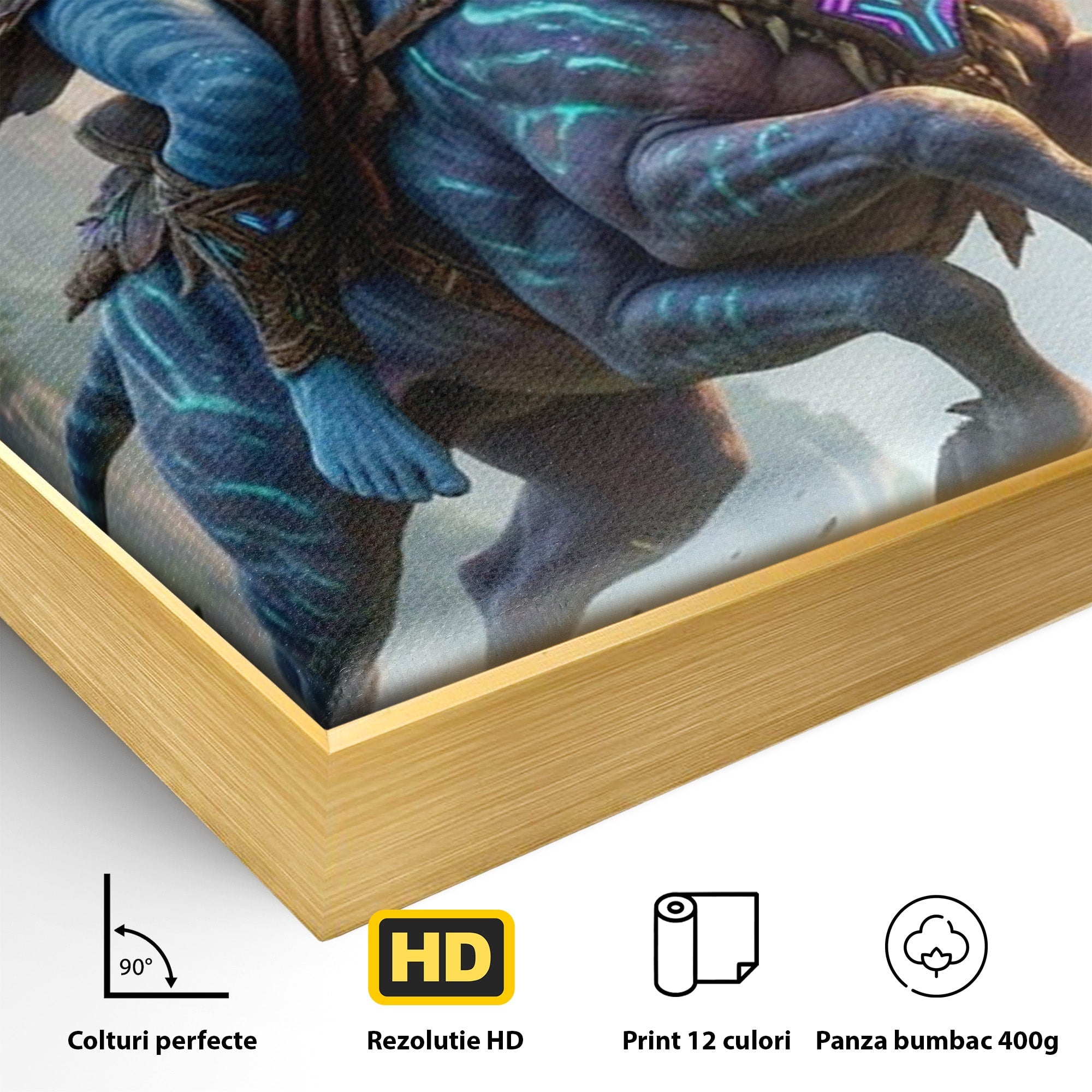 Tablou Canvas Premium LuxCanva® PI1260, Razboinicul Pandorei, Mistic, Fantezie, Aventura, Calatorie, Living, Dormitor, Culori Vibrante