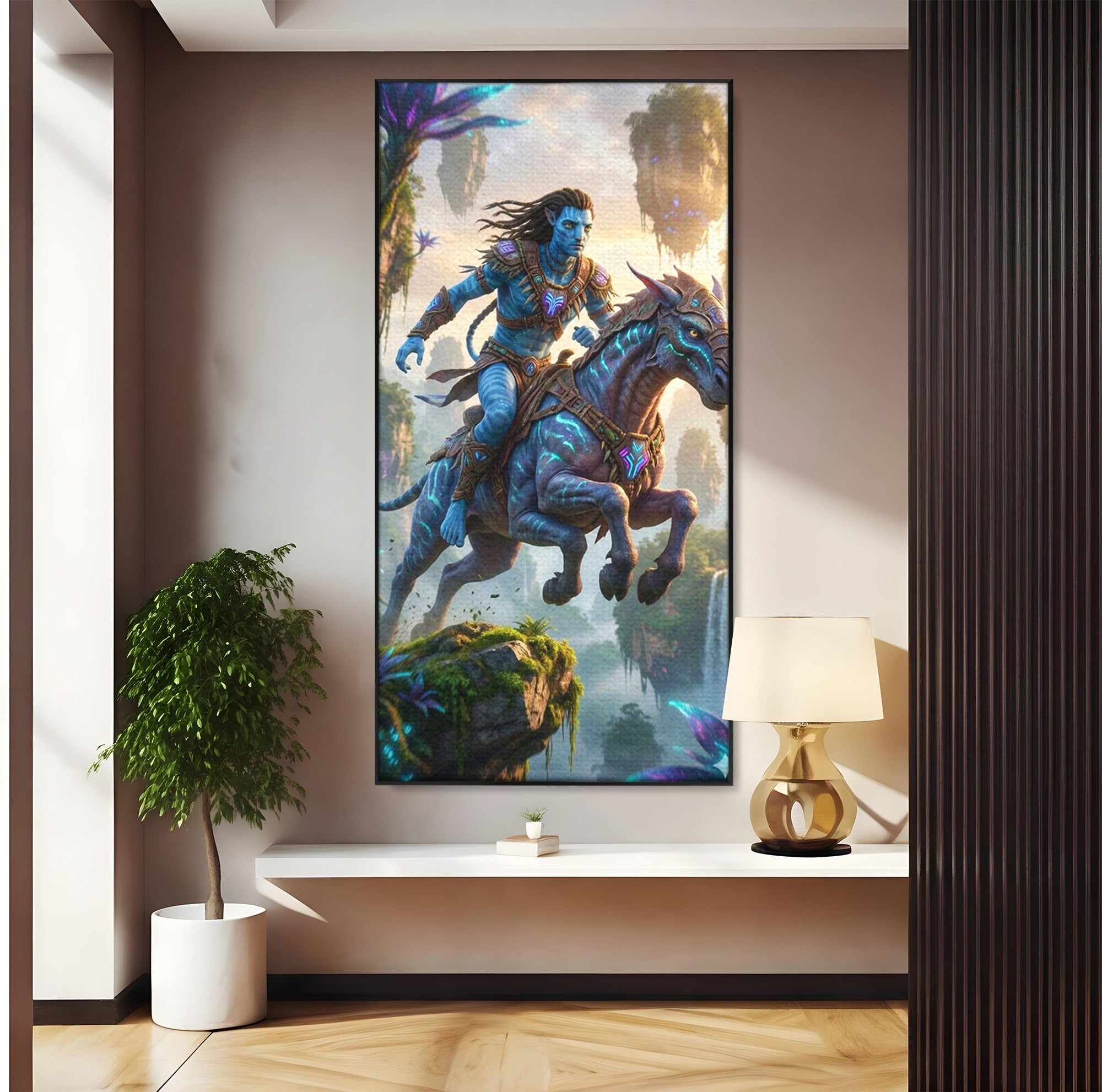 Tablou Canvas Premium LuxCanva® PI1260, Razboinicul Pandorei, Mistic, Fantezie, Aventura, Calatorie, Living, Dormitor, Culori Vibrante