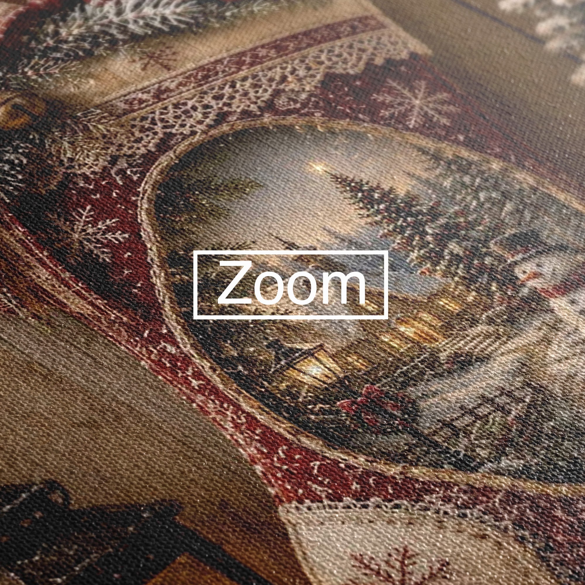Tablou Canvas Premium LuxCanva® PI1263, Ciorap Festiv, Mos Nicolae, Craciun, Iarna, Decoratiuni, Living, Culori Vibrante