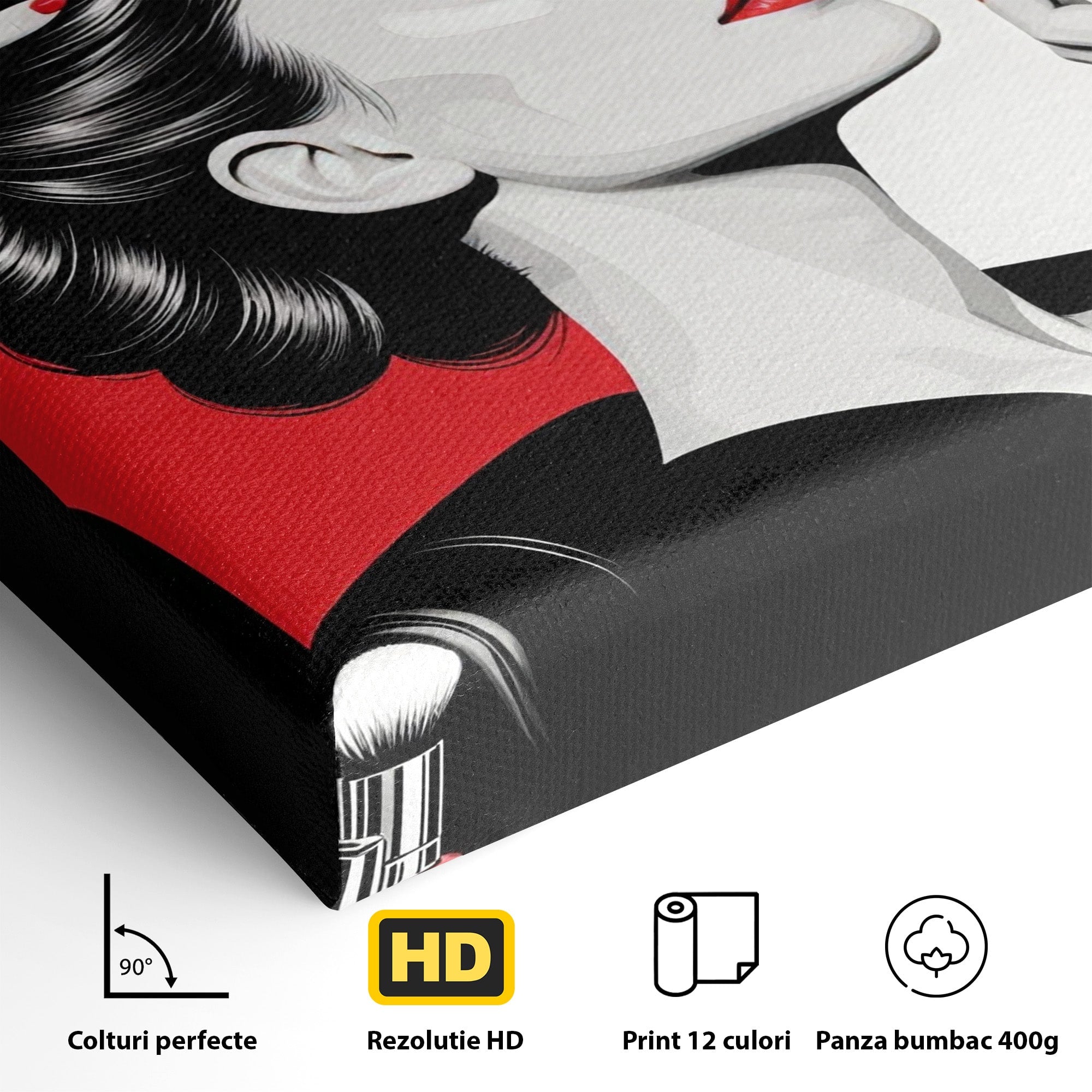 Tablou Canvas Premium LuxCanva® PI1268, Eleganta Machiajului, Make-Up, Femeie, Frumusete, Salon, Birou, Culori Vibrante