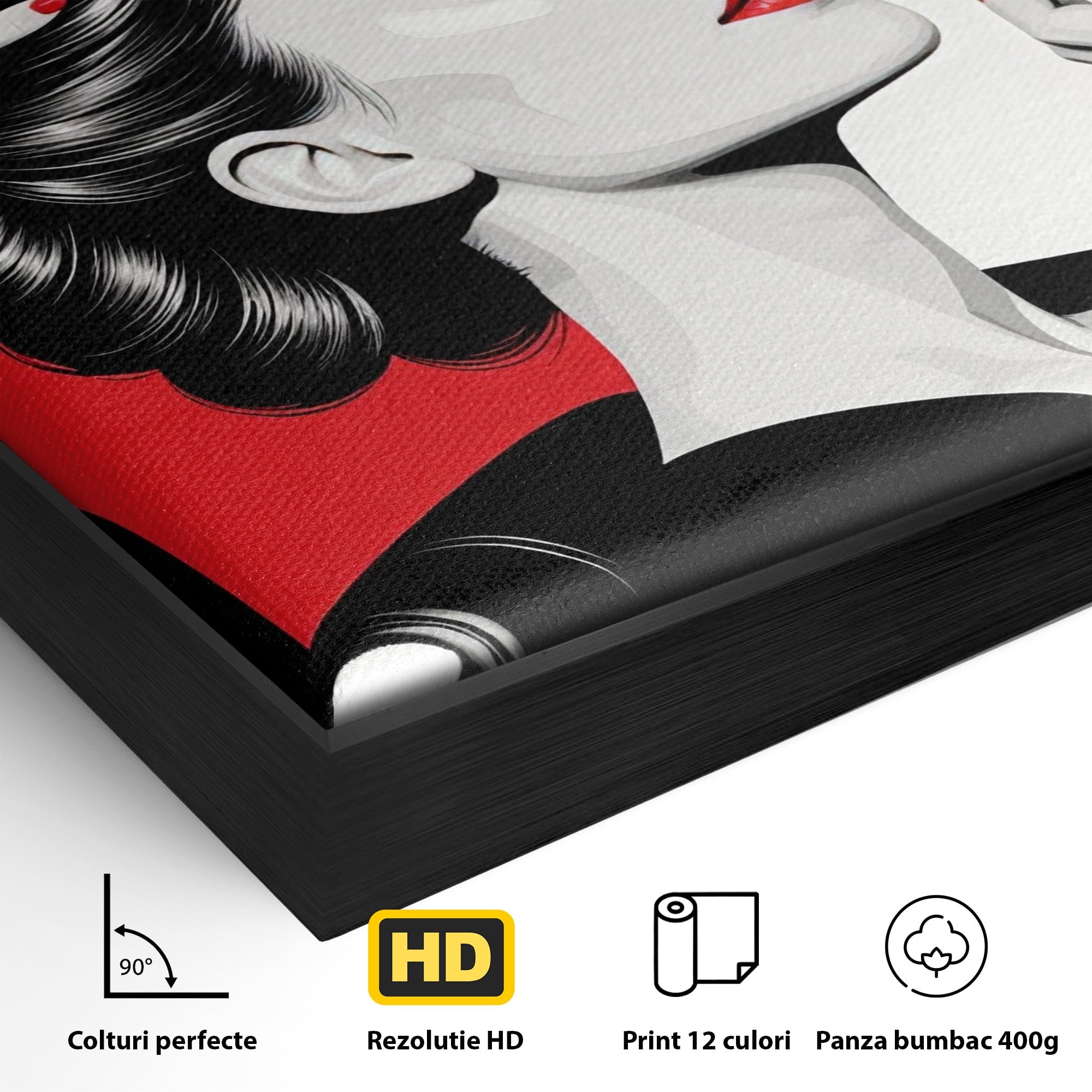 Tablou Canvas Premium LuxCanva® PI1268, Eleganta Machiajului, Make-Up, Femeie, Frumusete, Salon, Birou, Culori Vibrante