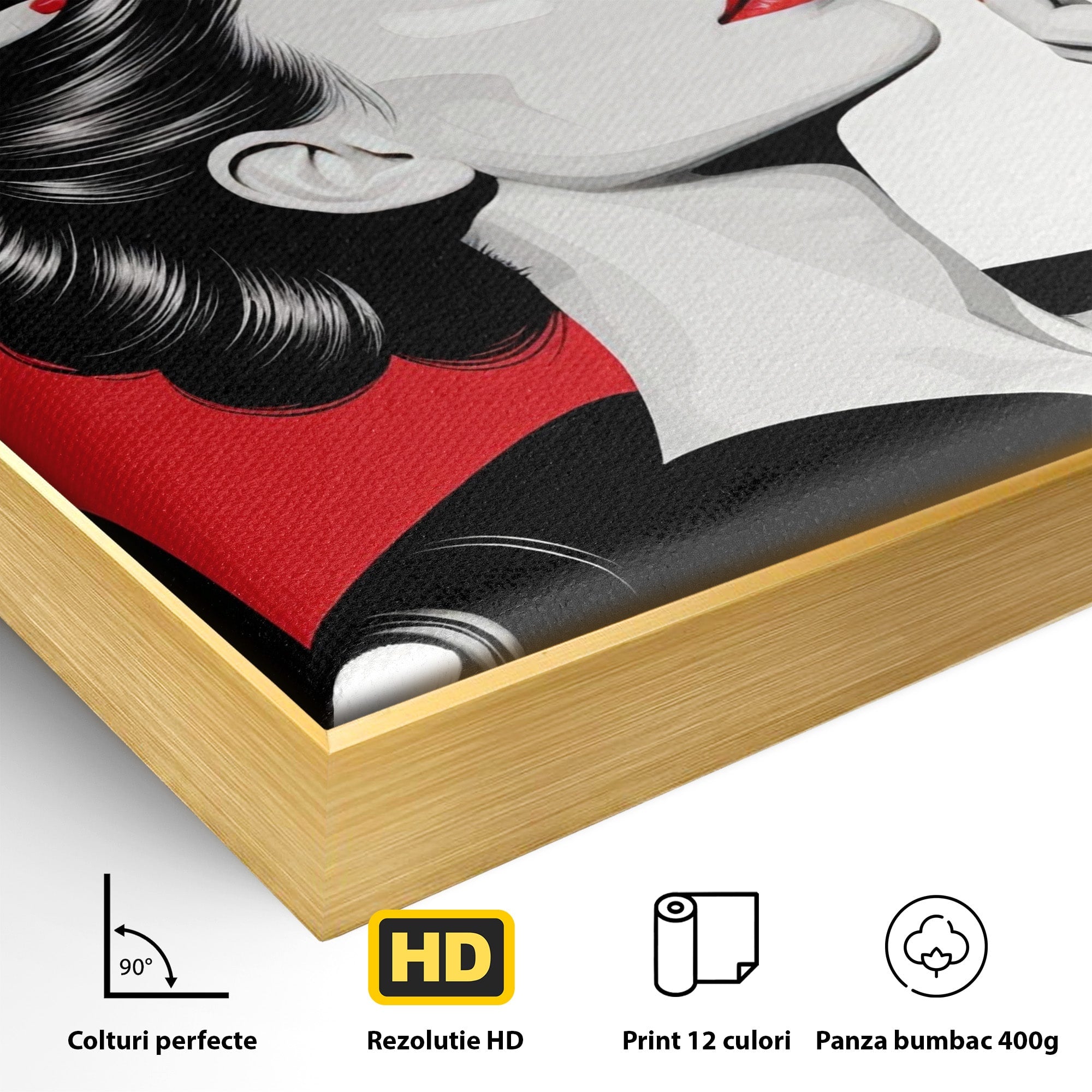 Tablou Canvas Premium LuxCanva® PI1268, Eleganta Machiajului, Make-Up, Femeie, Frumusete, Salon, Birou, Culori Vibrante