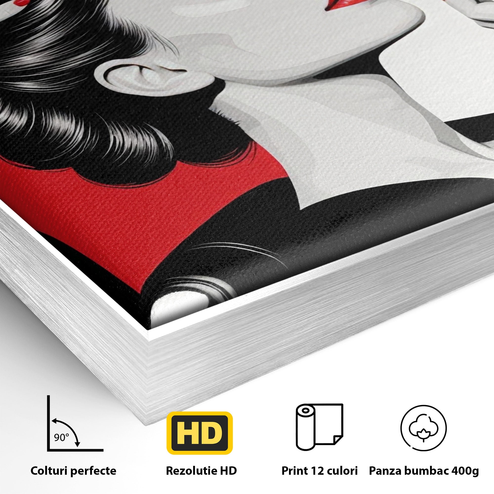 Tablou Canvas Premium LuxCanva® PI1268, Eleganta Machiajului, Make-Up, Femeie, Frumusete, Salon, Birou, Culori Vibrante