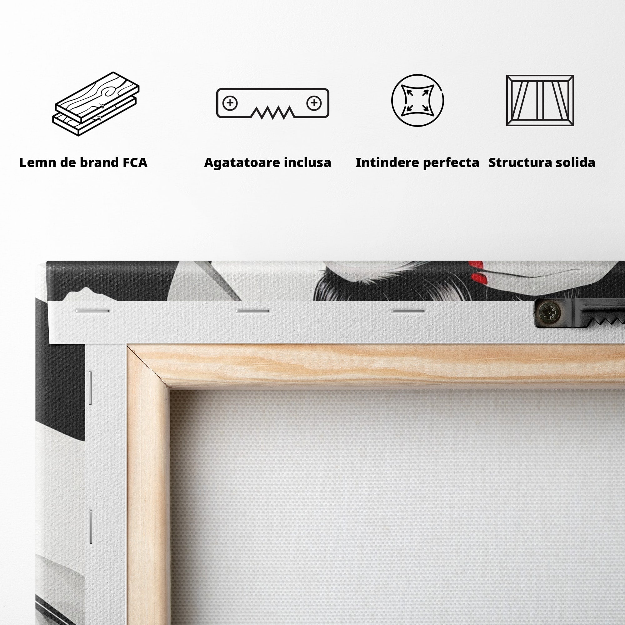 Tablou Canvas Premium LuxCanva® PI1268, Eleganta Machiajului, Make-Up, Femeie, Frumusete, Salon, Birou, Culori Vibrante