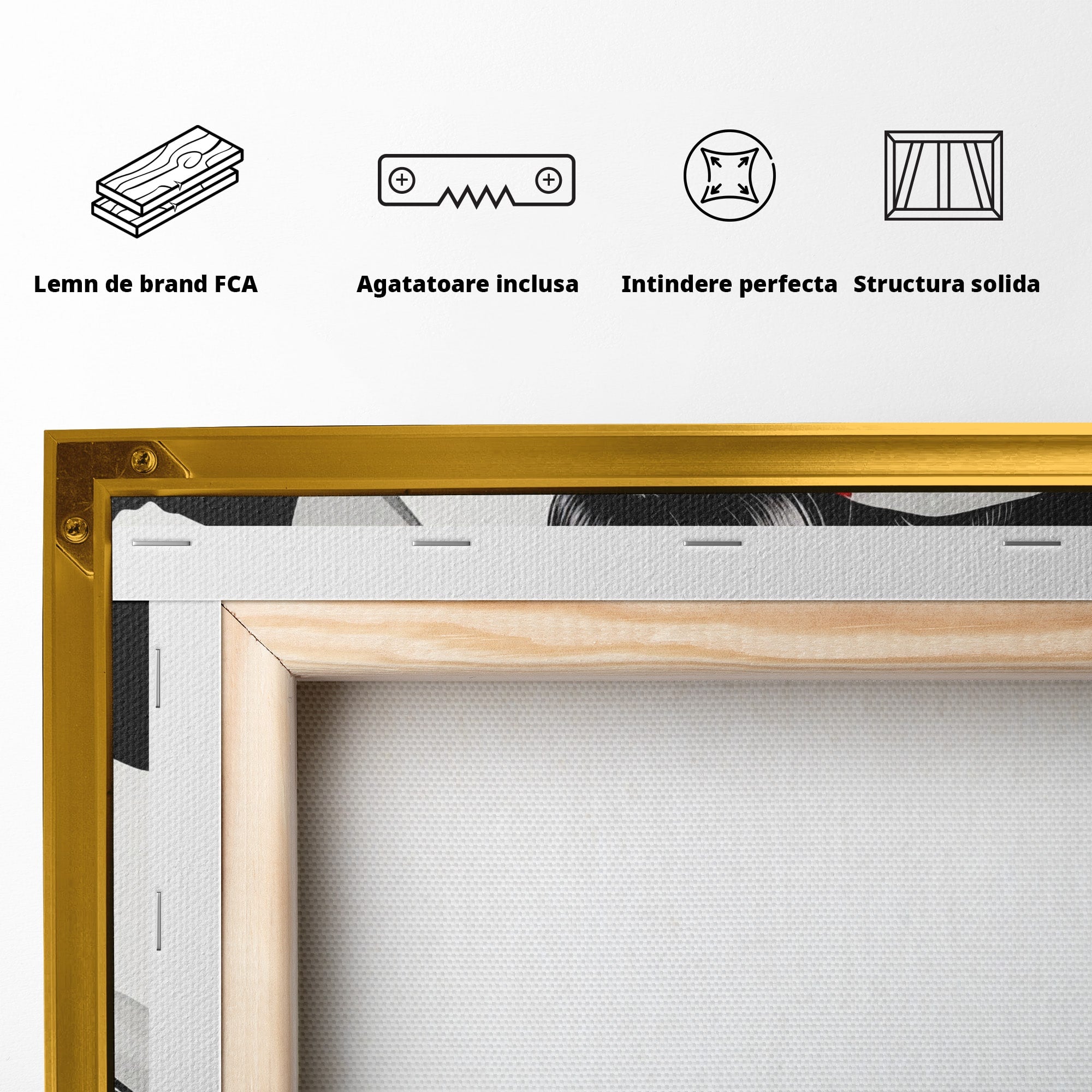 Tablou Canvas Premium LuxCanva® PI1268, Eleganta Machiajului, Make-Up, Femeie, Frumusete, Salon, Birou, Culori Vibrante