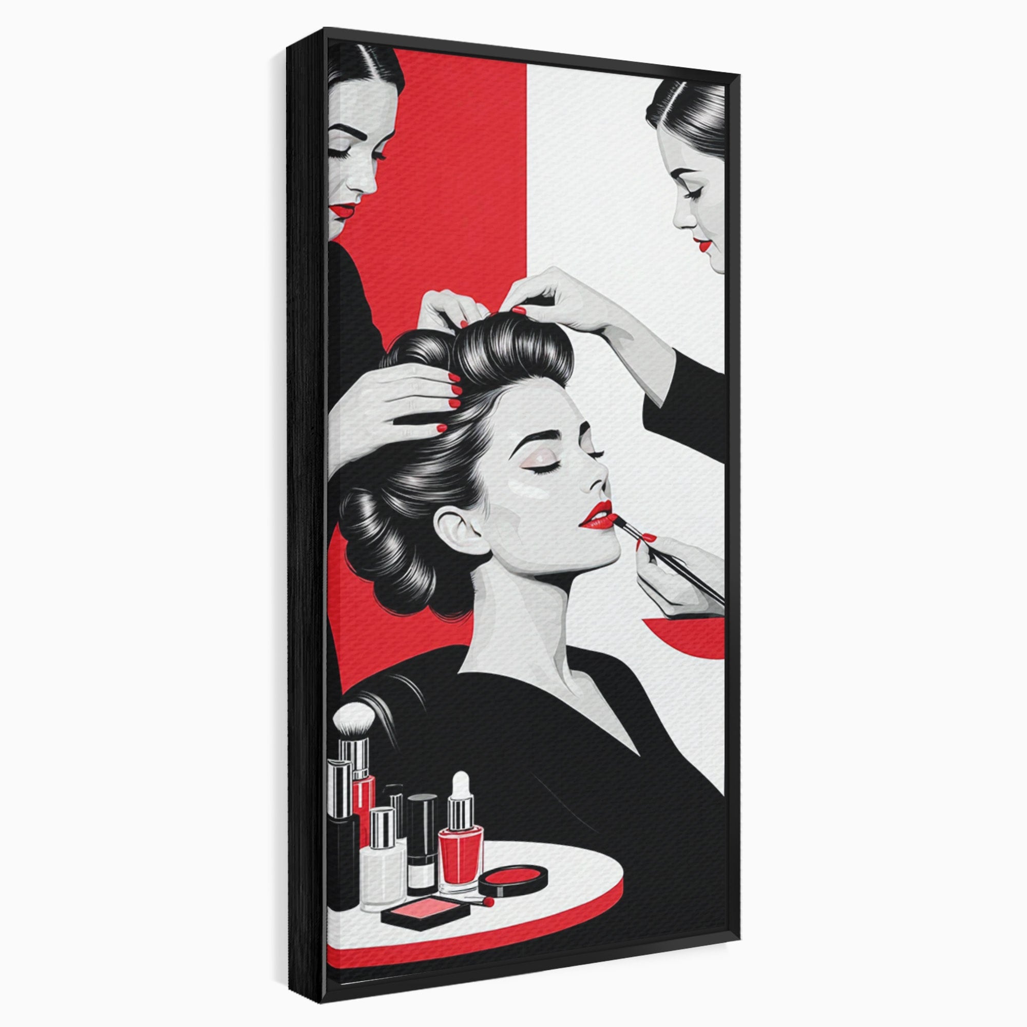 Tablou Canvas Premium LuxCanva® PI1268, Eleganta Machiajului, Make-Up, Femeie, Frumusete, Salon, Birou, Culori Vibrante