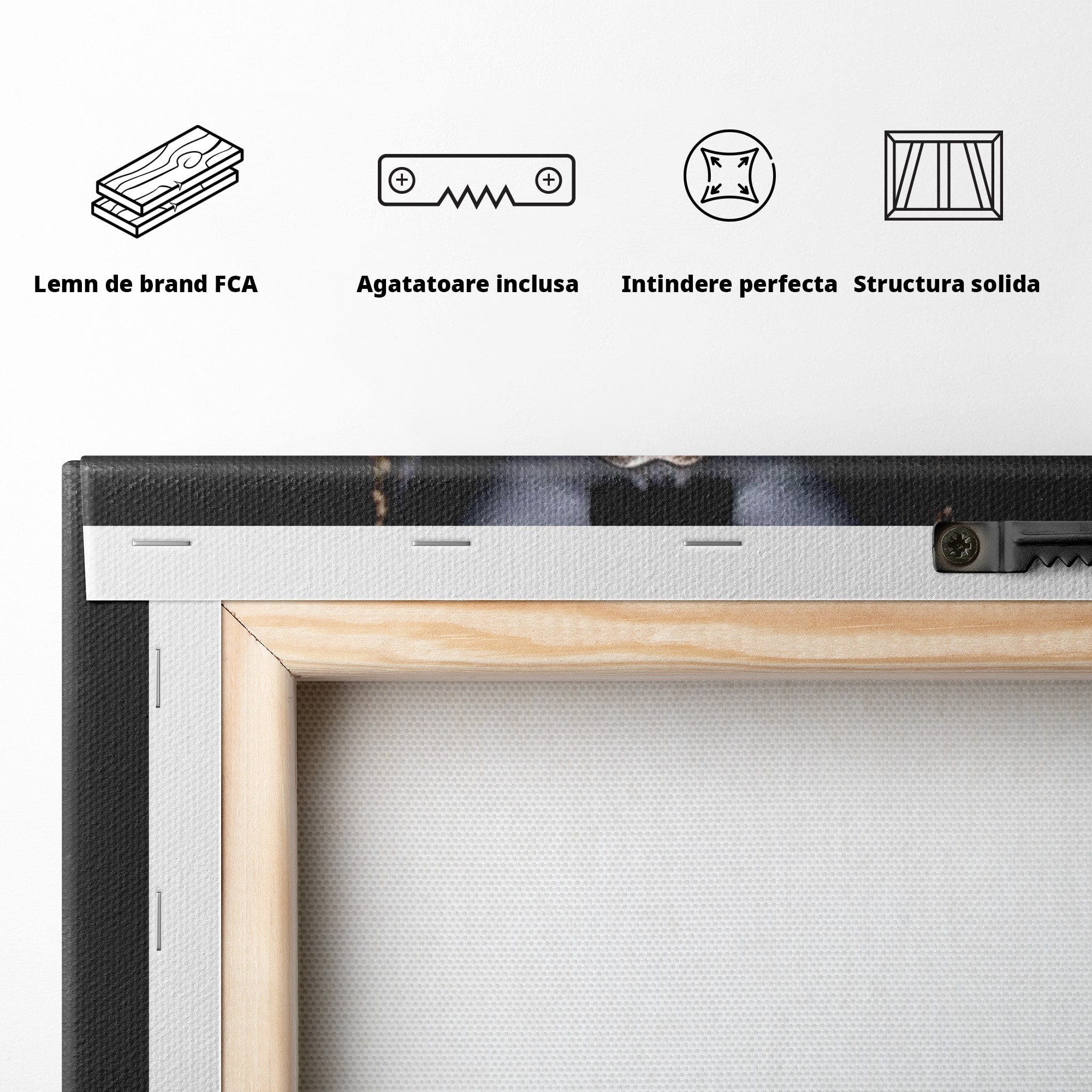 Tablou Canvas Premium LuxCanva® PI1273, Stralucire Nocturna, Portret, Eleganta, Aur, Living, Dormitor, Culori Vibrante