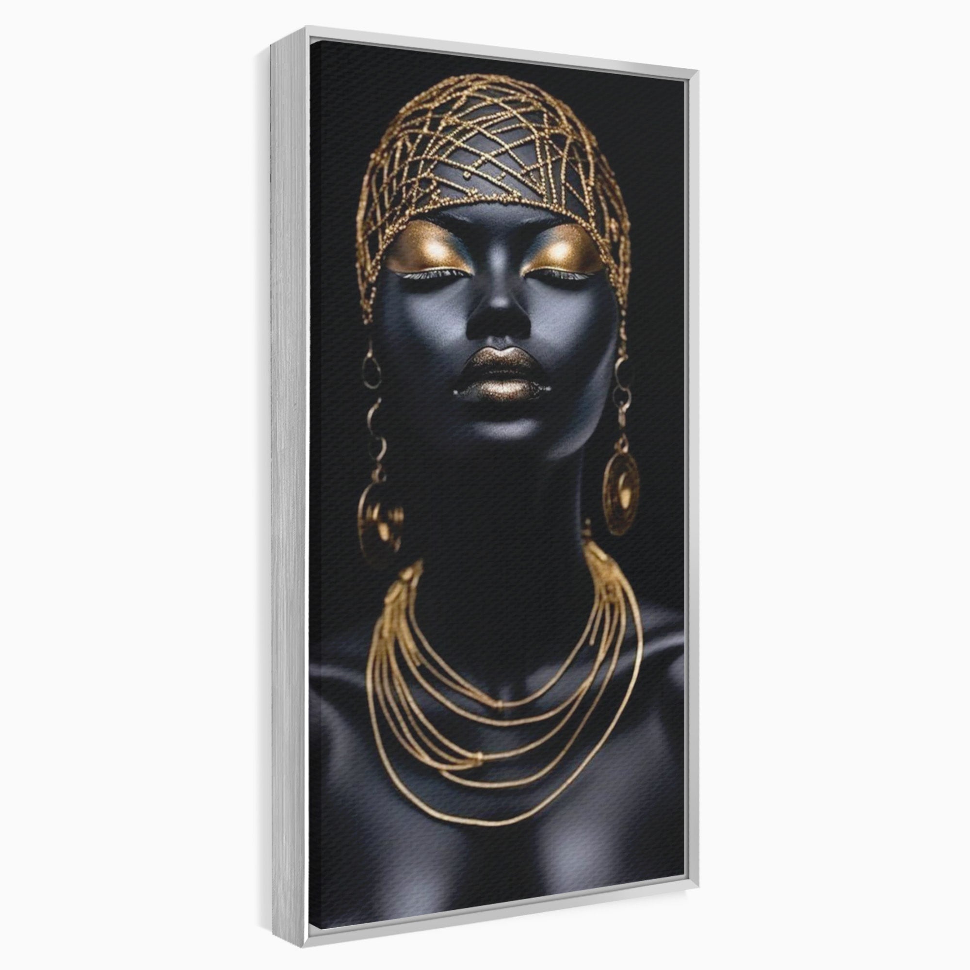 Tablou Canvas Premium LuxCanva® PI1273, Stralucire Nocturna, Portret, Eleganta, Aur, Living, Dormitor, Culori Vibrante