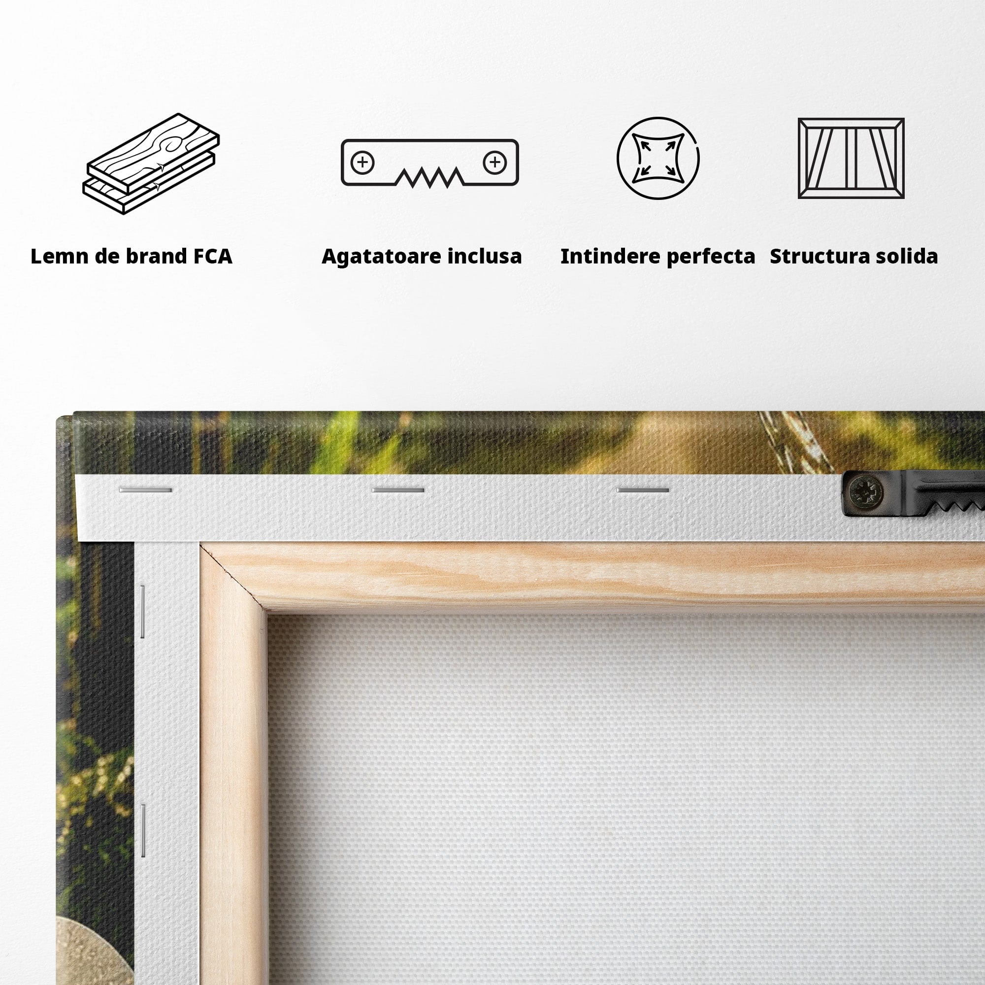 Tablou Canvas Premium LuxCanva® PI1275, Armonie Zen, Masaj, Gradina, Relaxare, Bambus, Orhidee, Living, Dormitor, Culori Vibrante