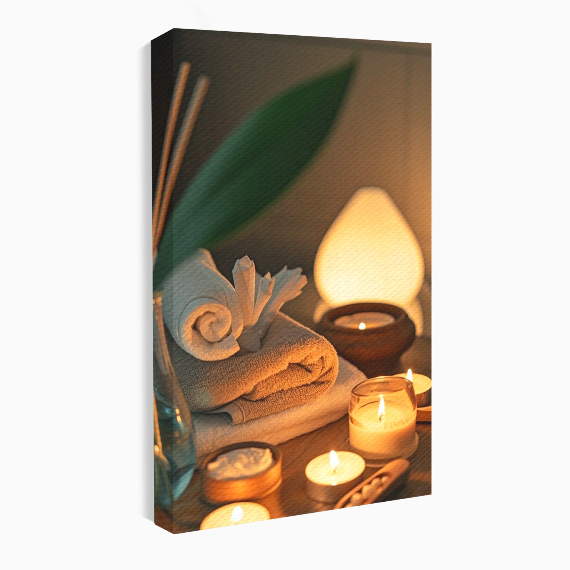 Tablou Canvas Premium LuxCanva® PI1276, Relaxare Spa, Salon, Lumanari, Relaxare, Wellness, Dormitor, Culori Vibrante